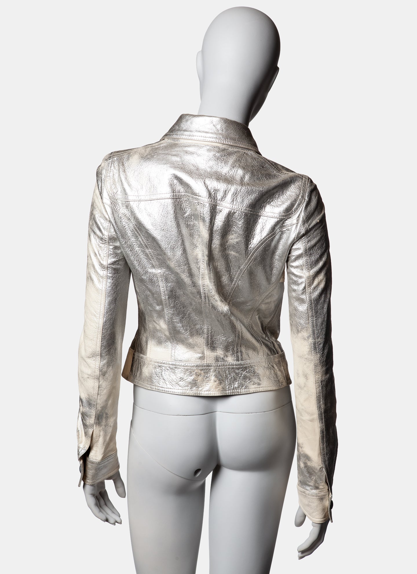 Roberto Cavalli Mottled Metallic Leather jacket - C. 2000