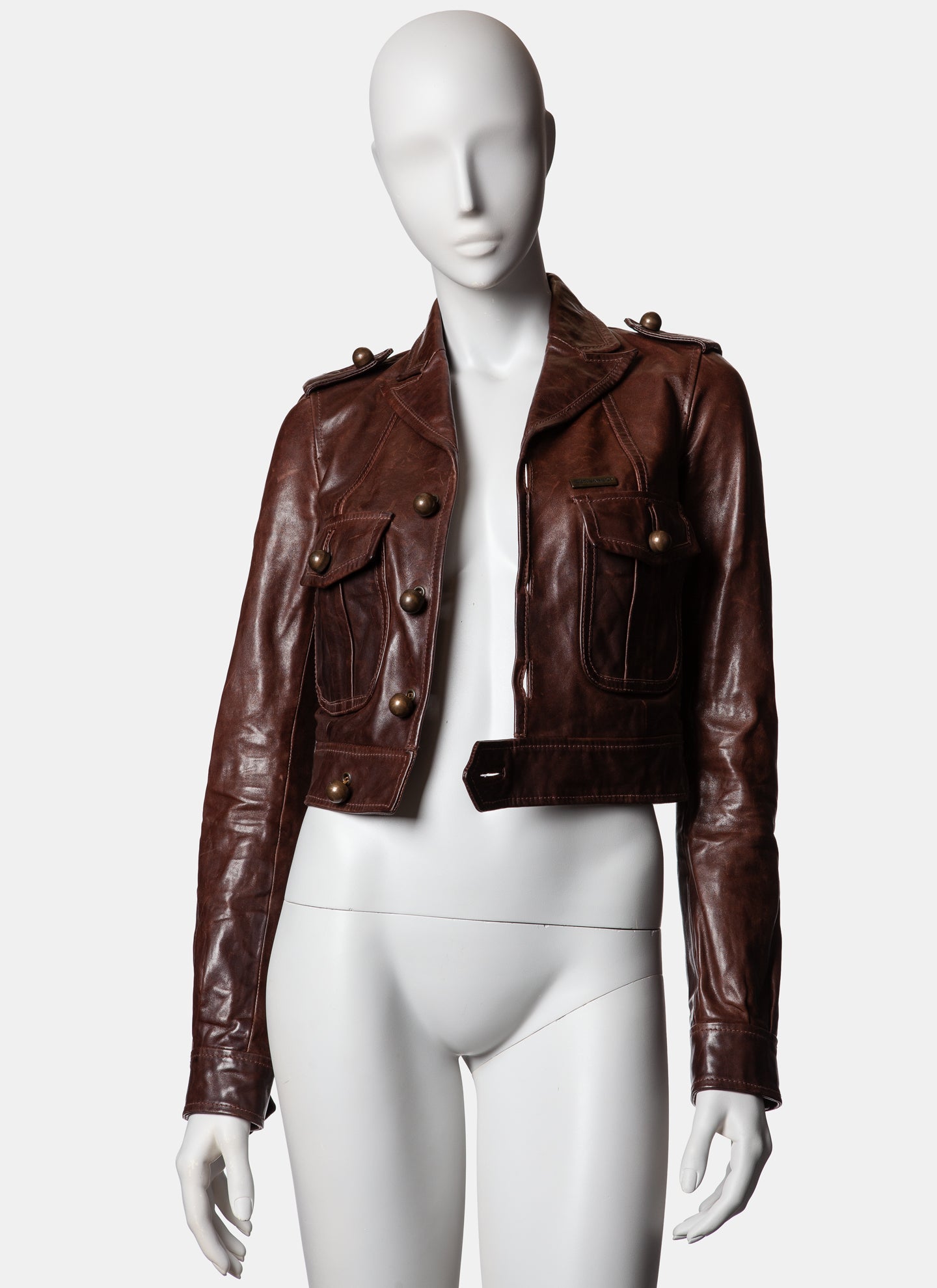 Dsquared2 Leather Officer Jacket - C. 2000s