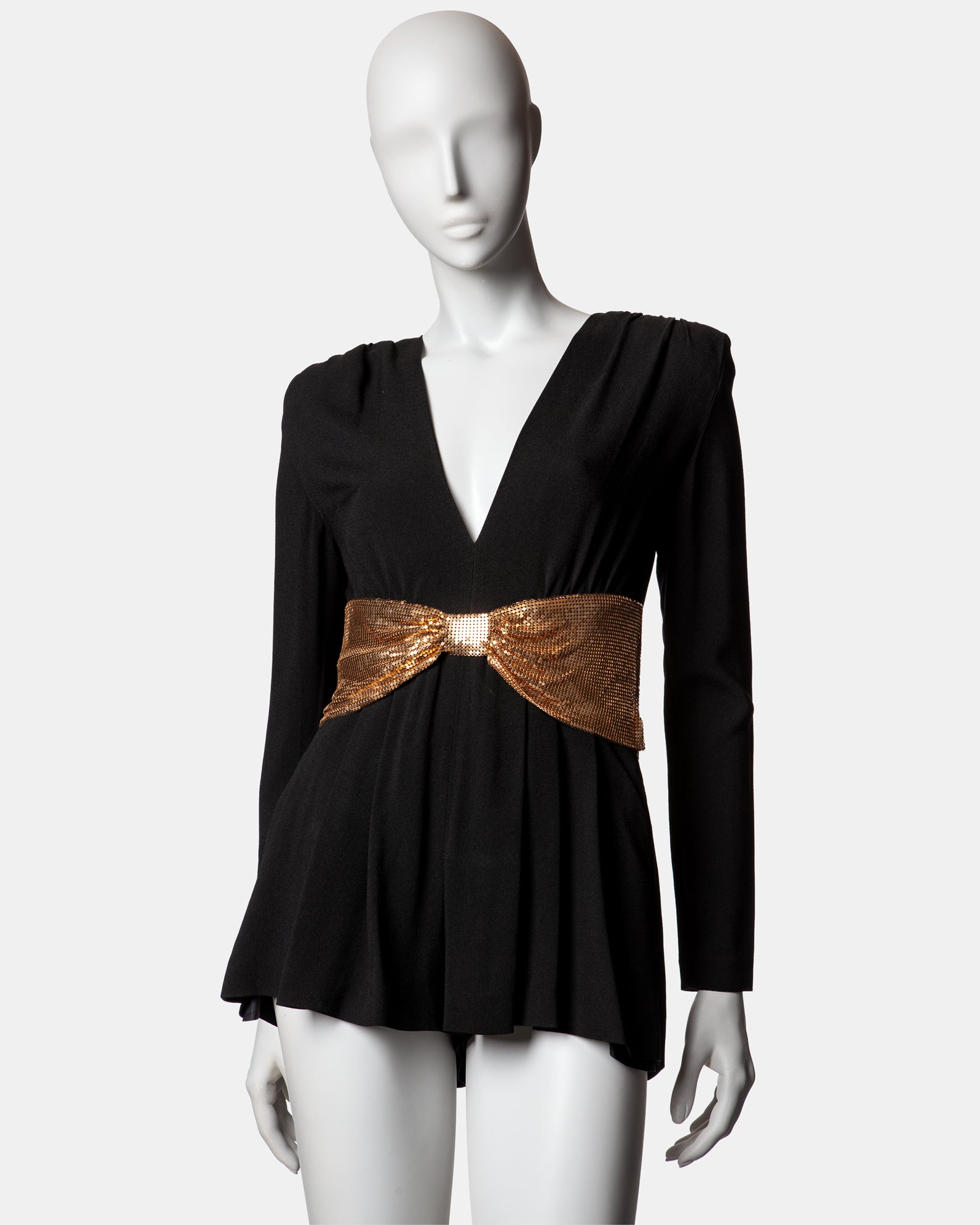 Saint Laurent Vaccarello Crepe Playsuit - S/S 2018 - FR 34