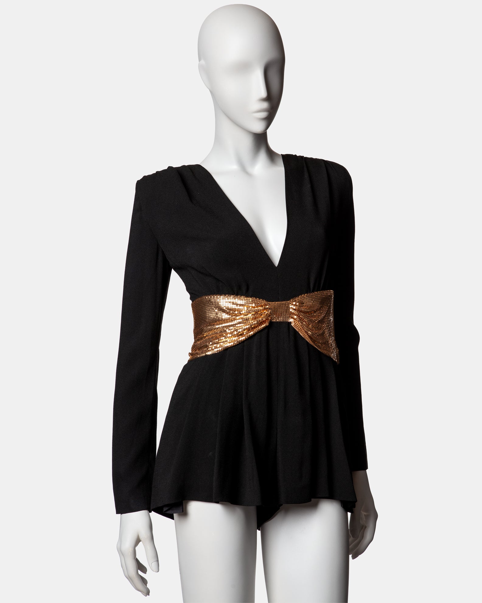 Saint Laurent Vaccarello Crepe Playsuit - S/S 2018 - FR 34