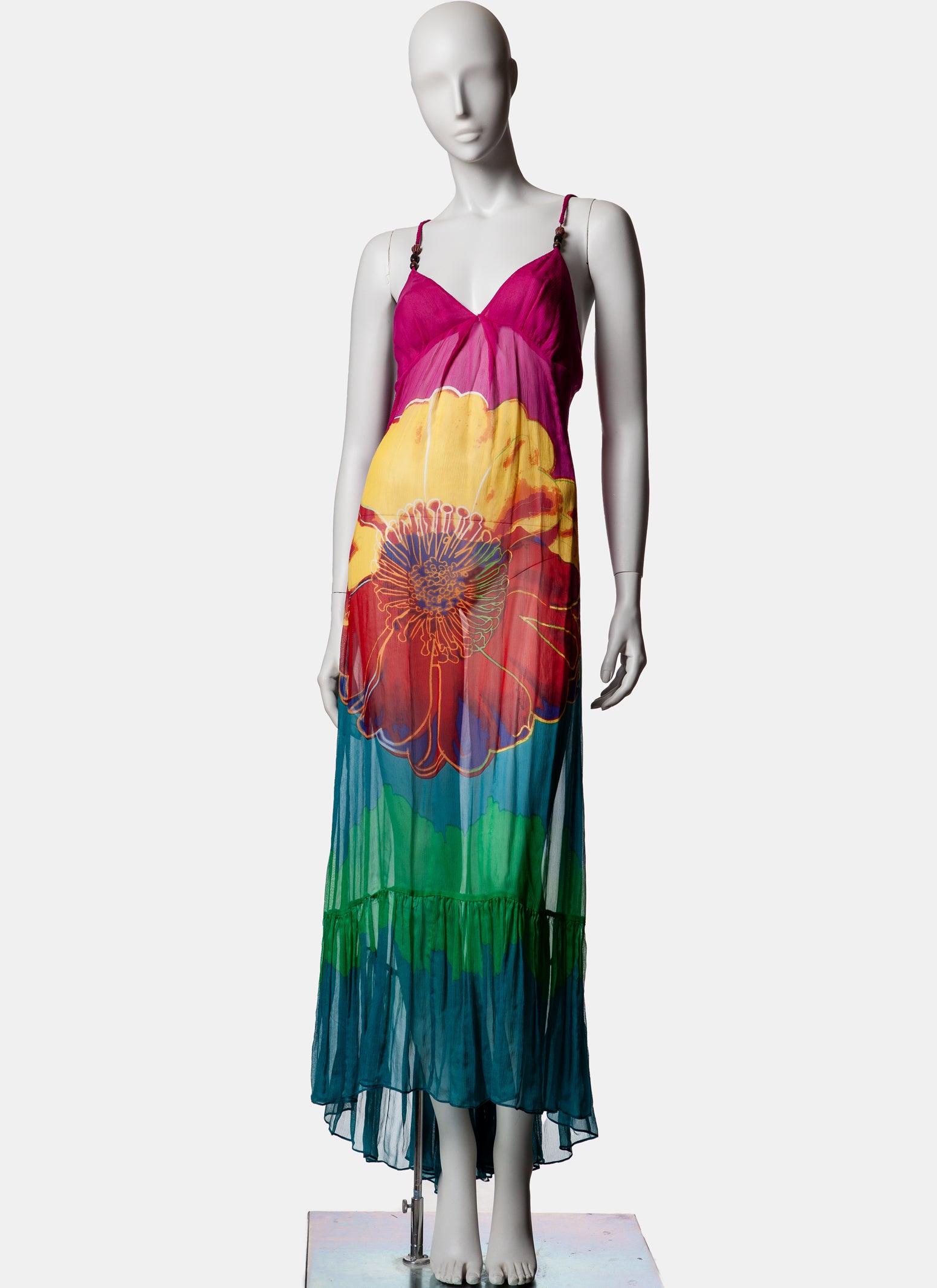 Diane von Furstenberg Warhol Silk Maxi Dress - C. 2000s