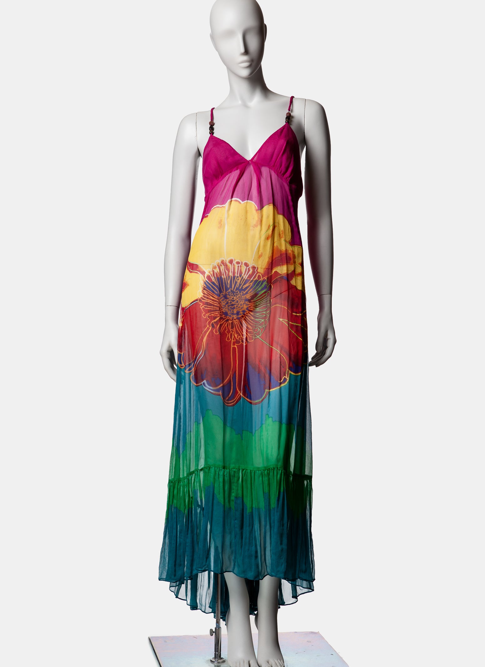 Diane von Furstenberg Warhol Silk Maxi Dress - C. 2000s