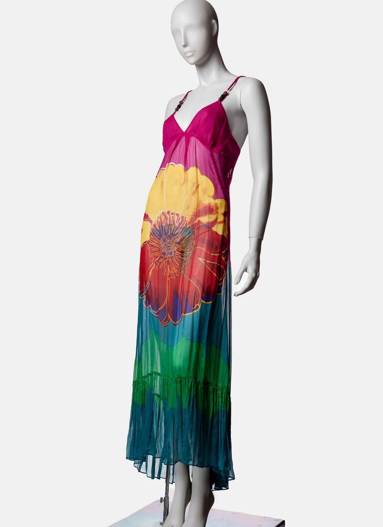 Diane von Furstenberg Warhol Silk Maxi Dress - C. 2000s