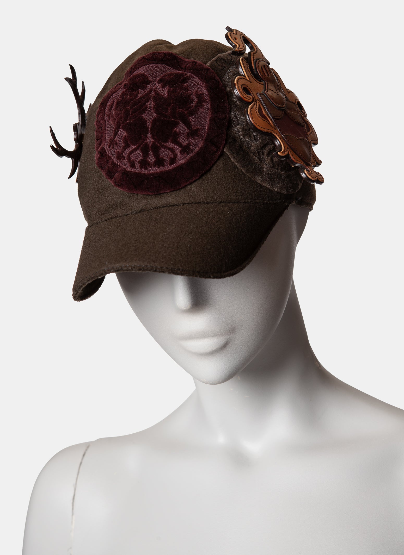 Miu Miu Damask & Brooch Cap - A/W 2006