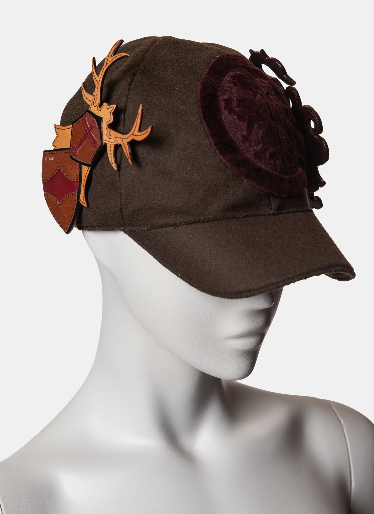 Miu Miu Damask & Brooch Cap - A/W 2006