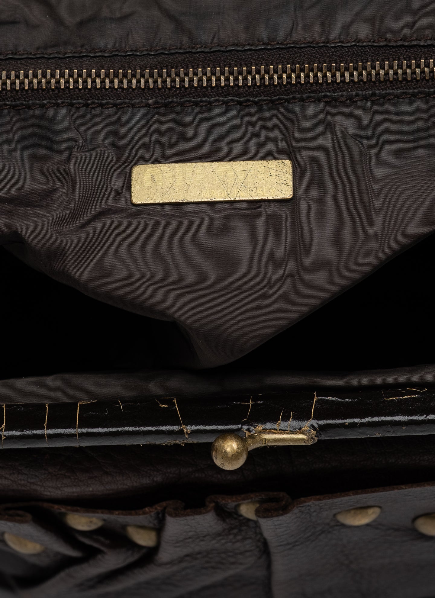 Miu Miu Leather Clasp Bag - C. 2000s