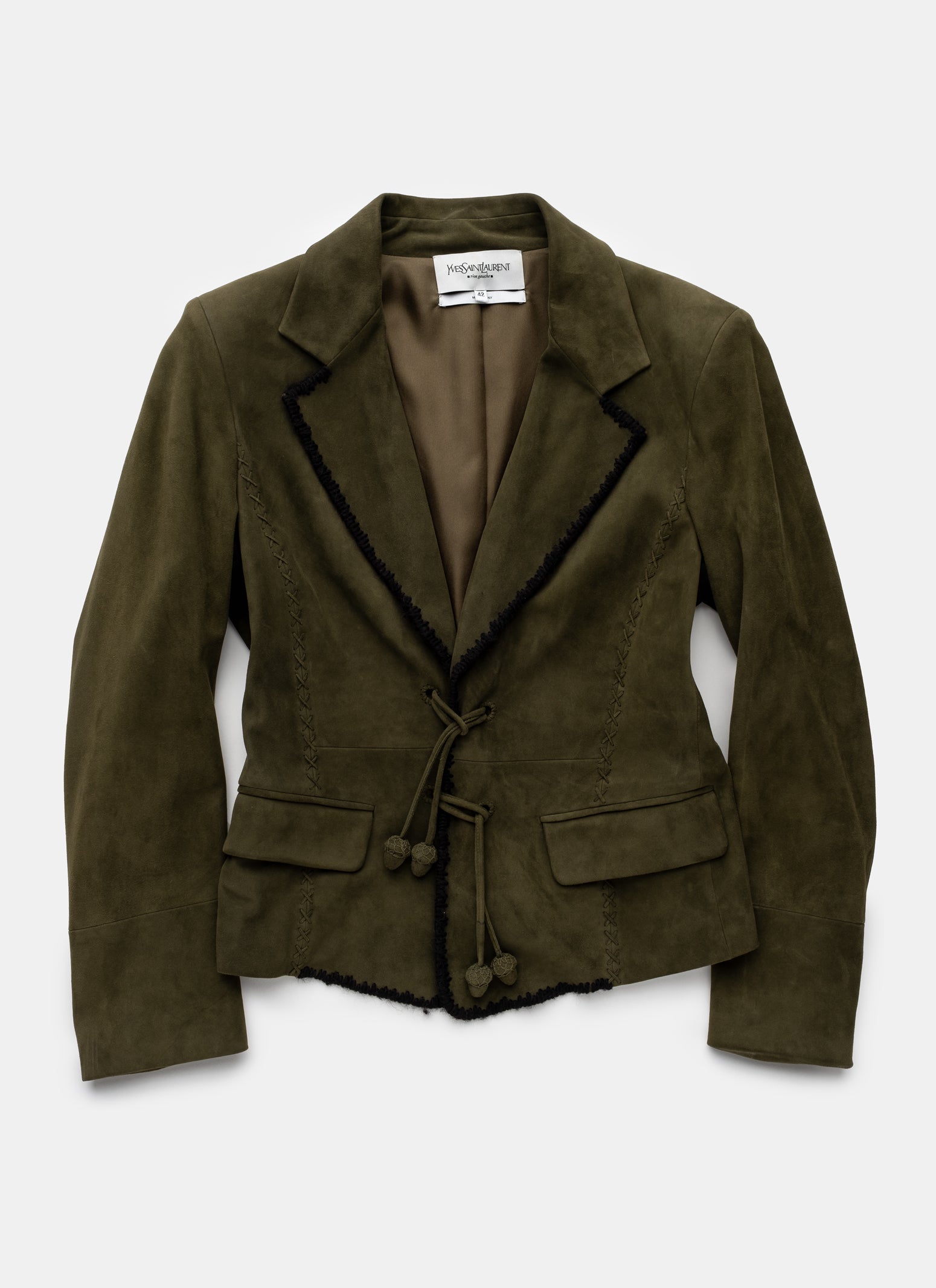 Yves Saint Laurent Rive Gauche Suede Jacket - C. 2000s - IT 42