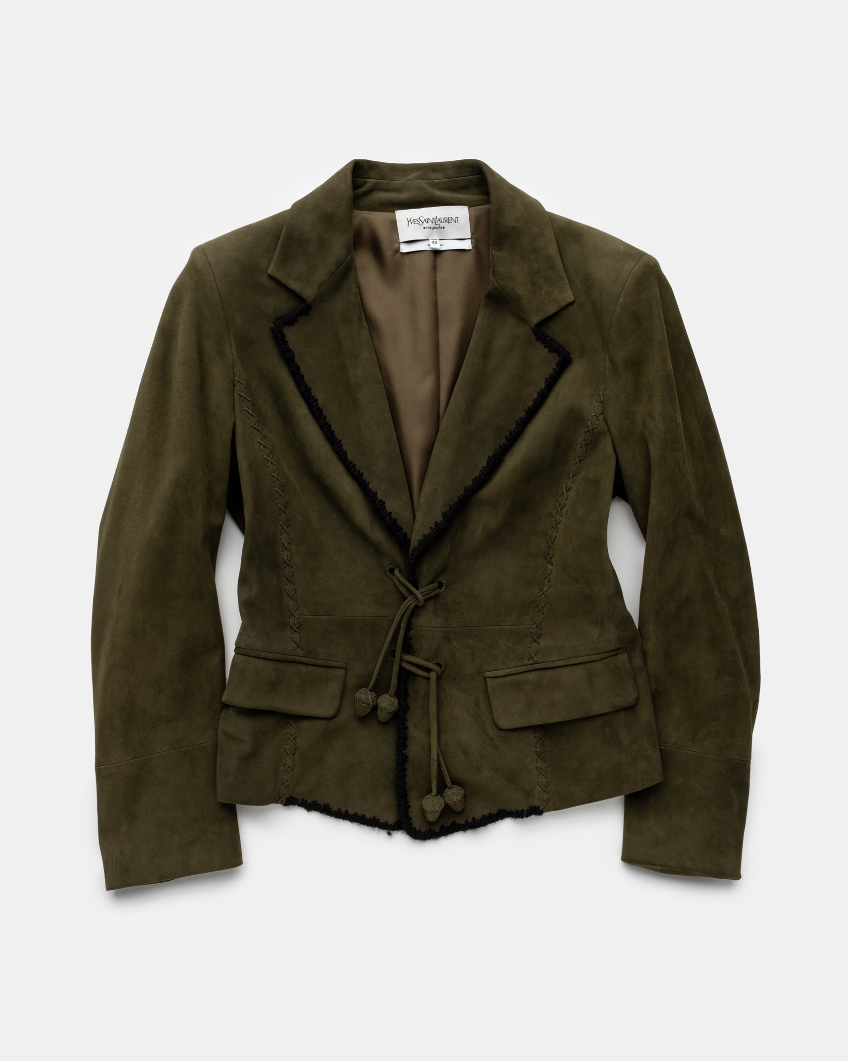 Yves Saint Laurent Rive Gauche Suede Jacket - C. 2000s - IT 42