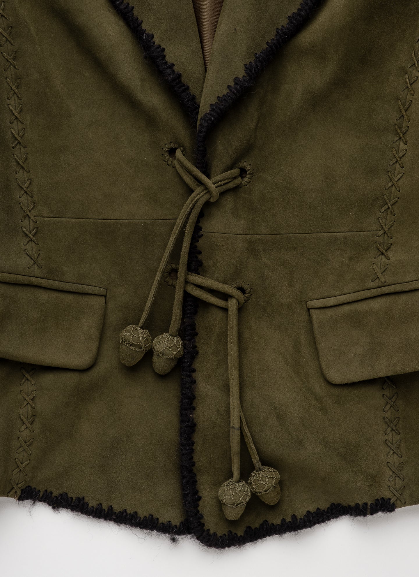 Yves Saint Laurent Rive Gauche Suede Jacket - C. 2000s - IT 42