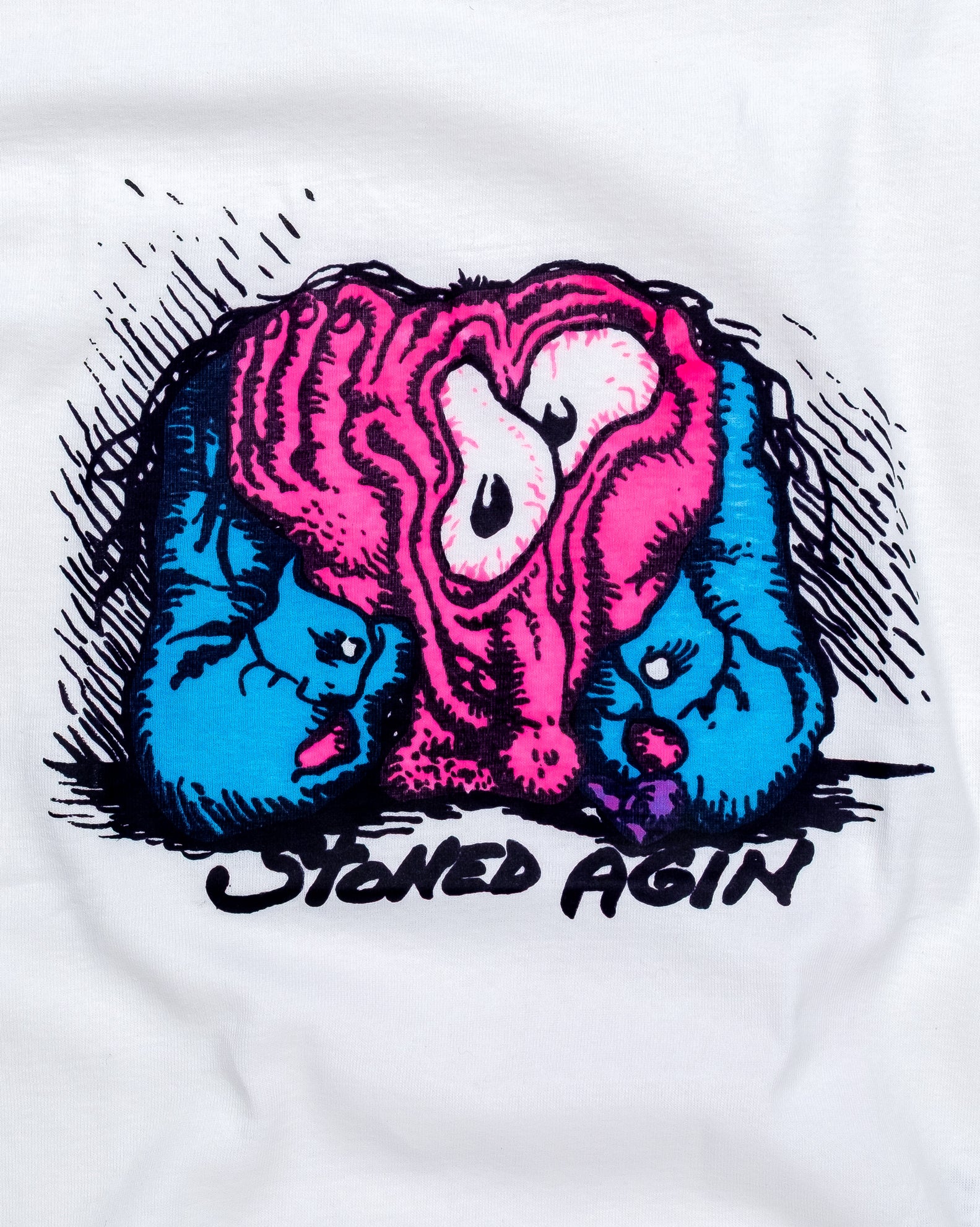70s R. Crumb, Stoned Agin Day-Glo Tee Transfer Tee