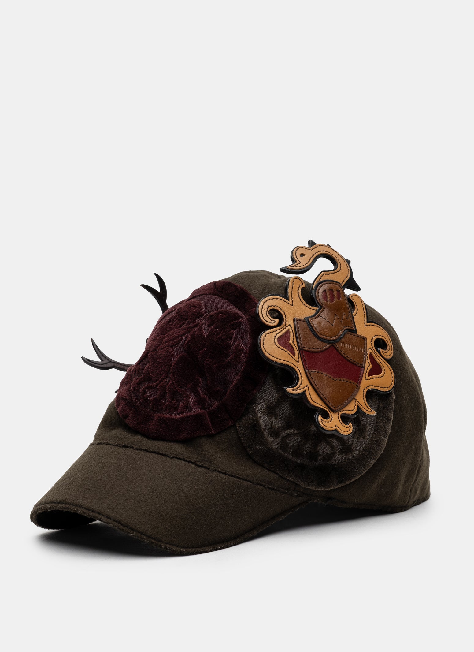 Miu Miu Damask & Brooch Cap - A/W 2006