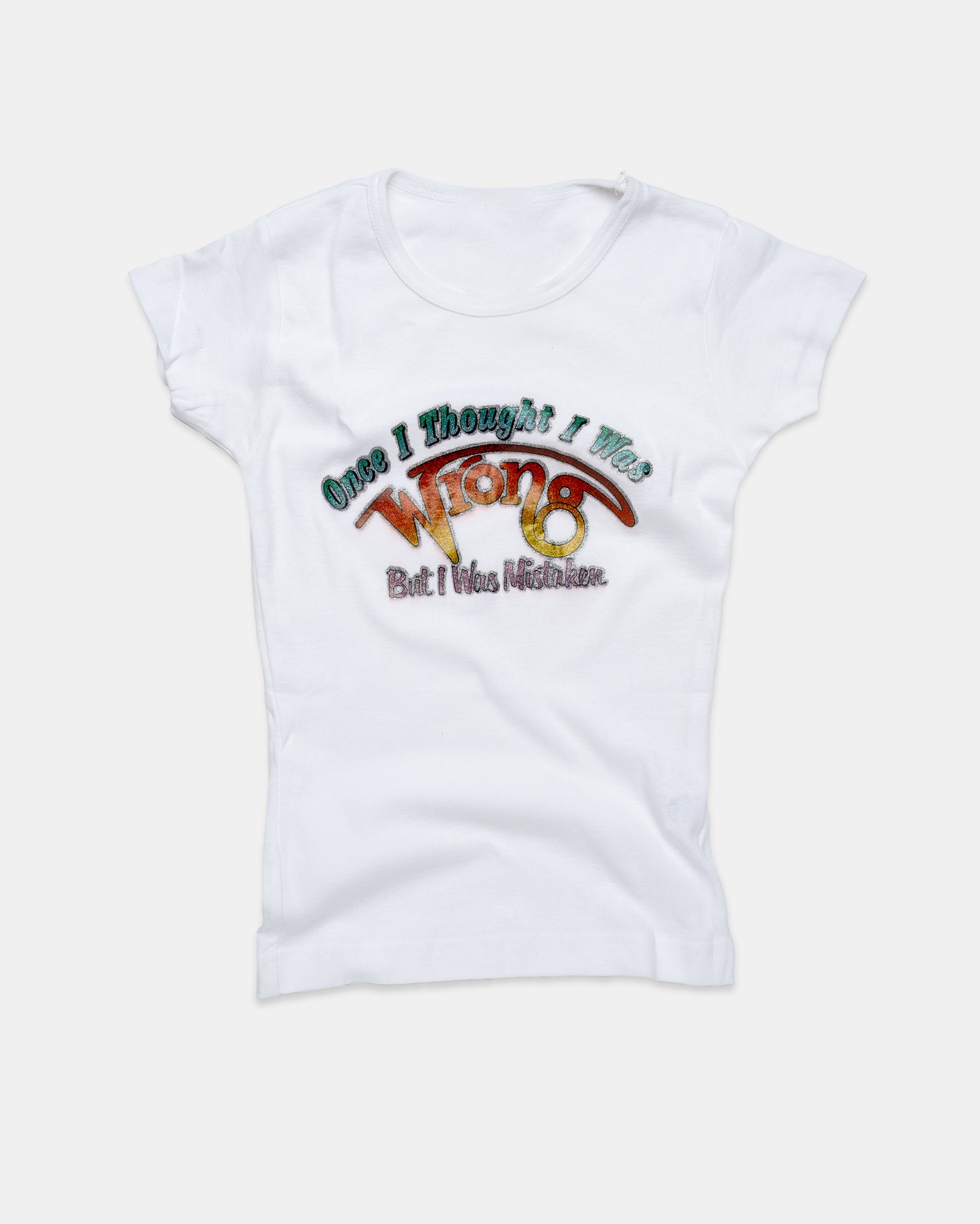 70s Once I Thought I Was Wrong Glitter Transfer Tee