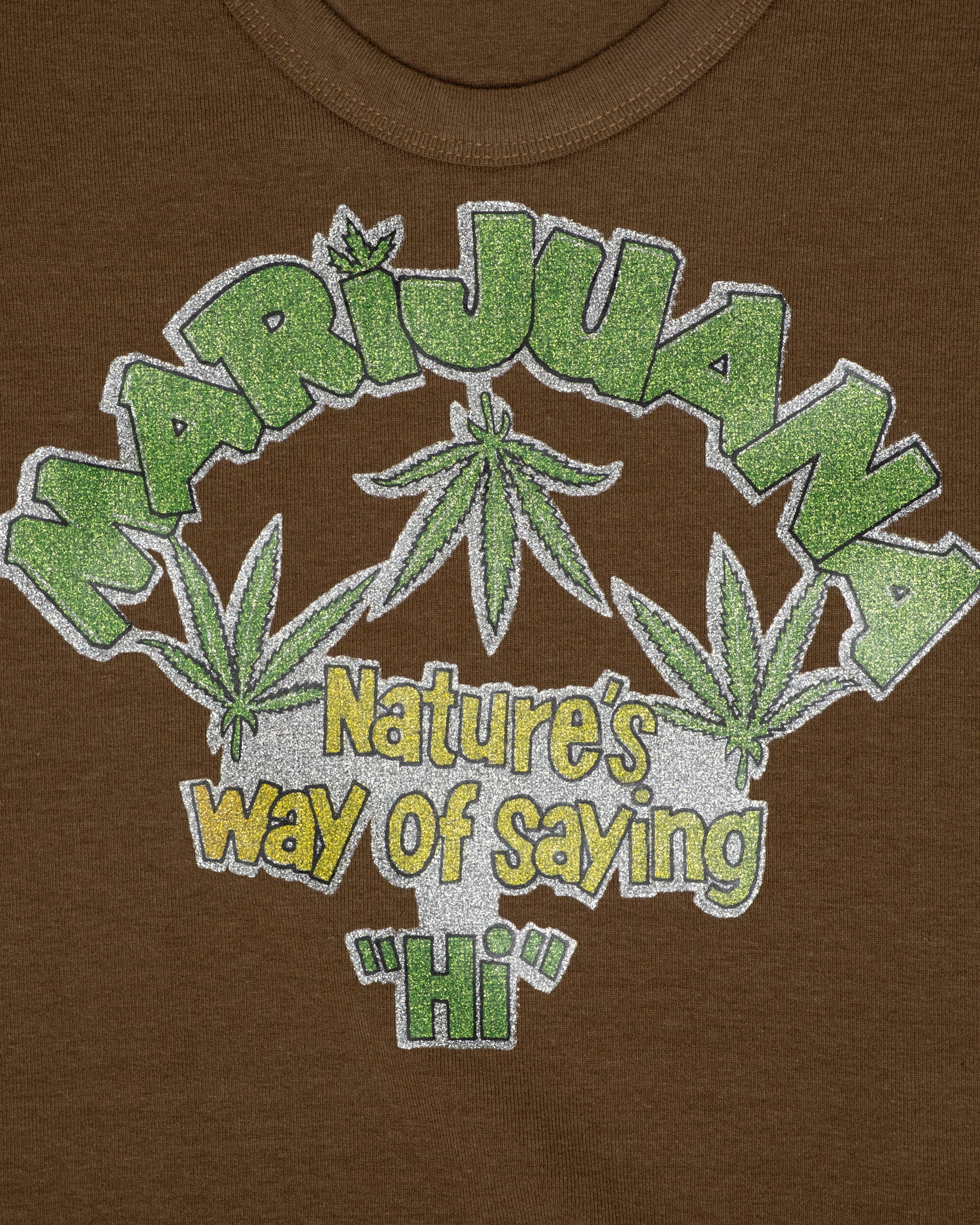 Vintage - 'Nature's Way of saying Hi' Rib Tee - S