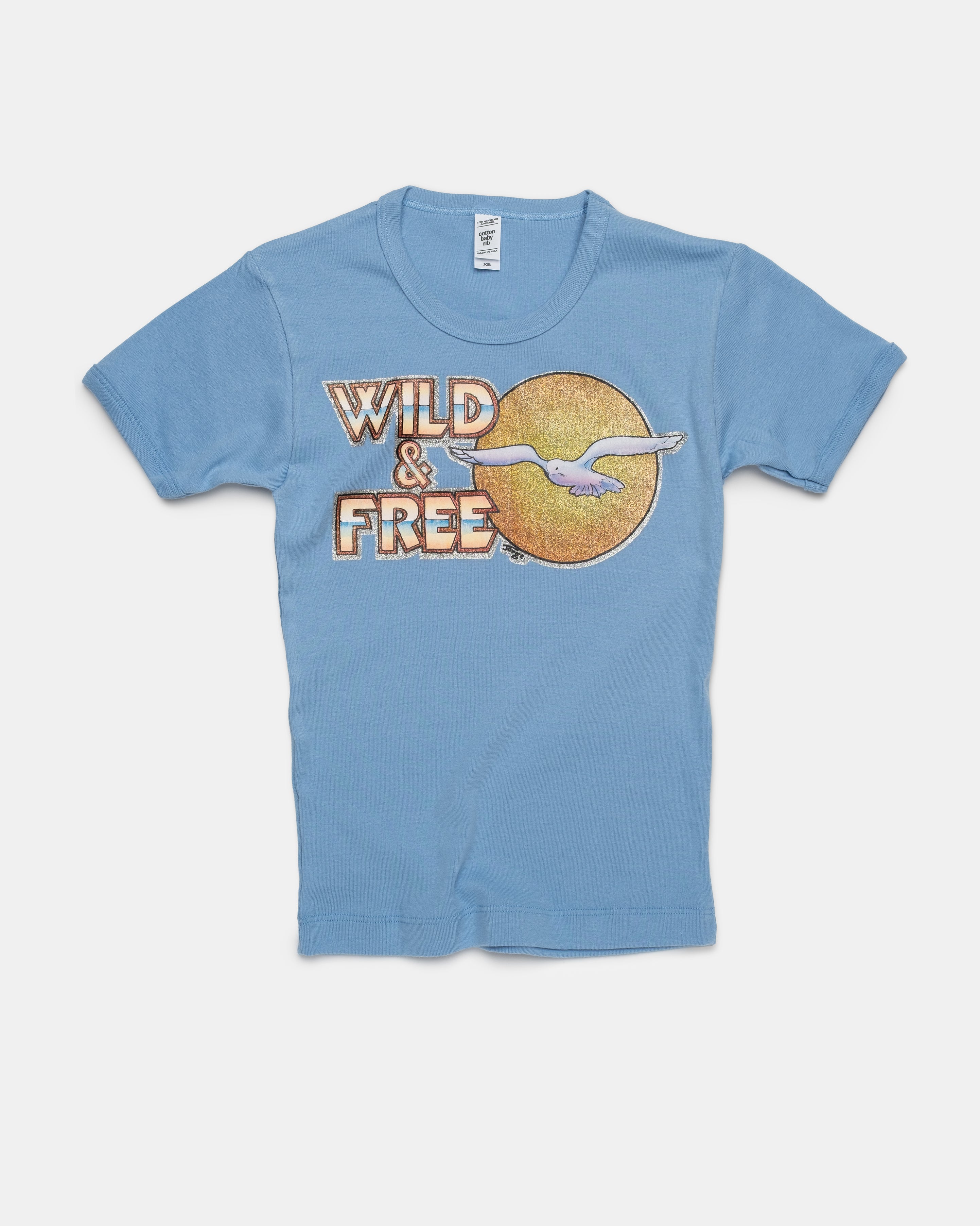 Vintage - Wild & Free Baby Rib Tee - XS