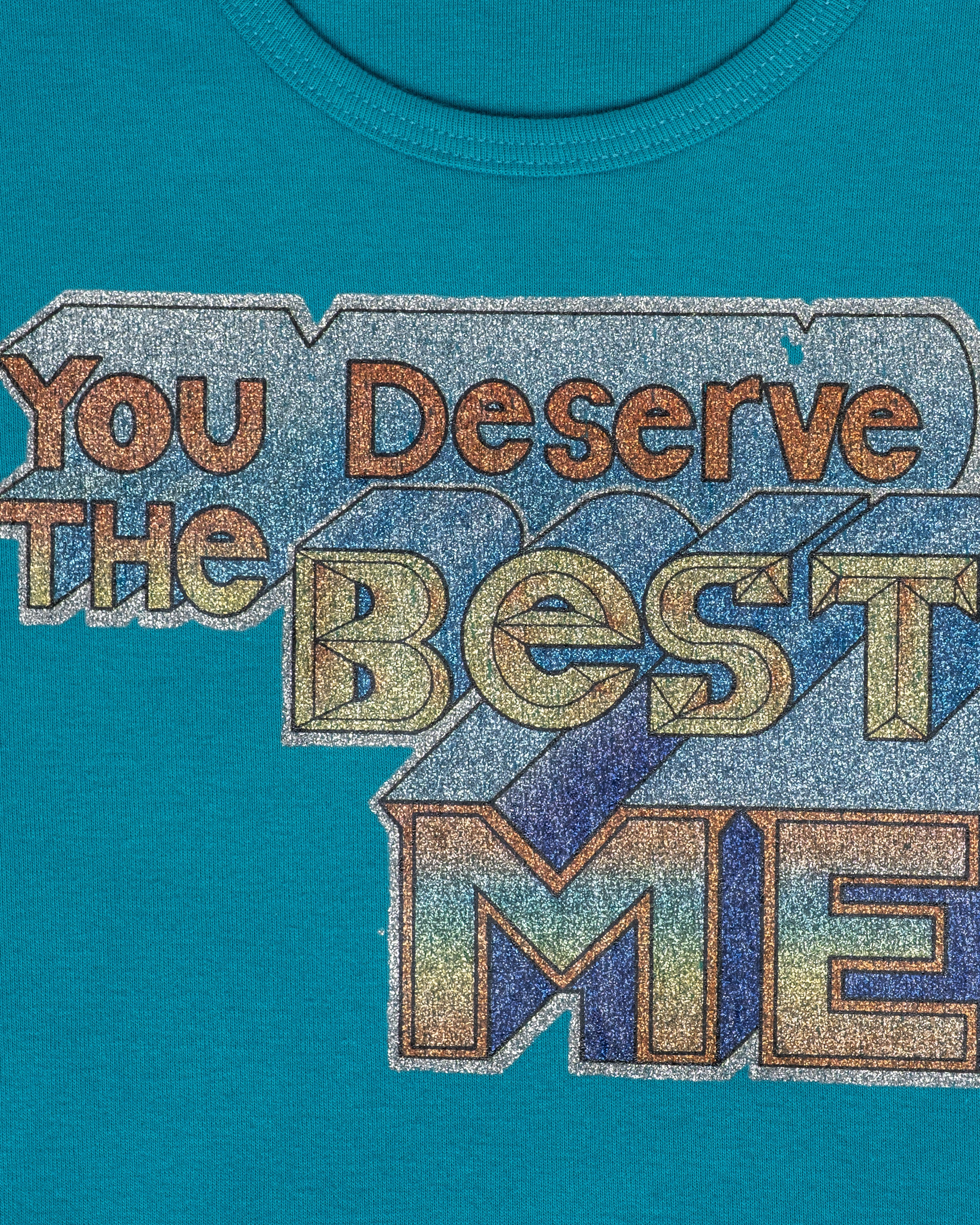 Vintage - You Deserve The Best Baby Rib Crop Tee - S