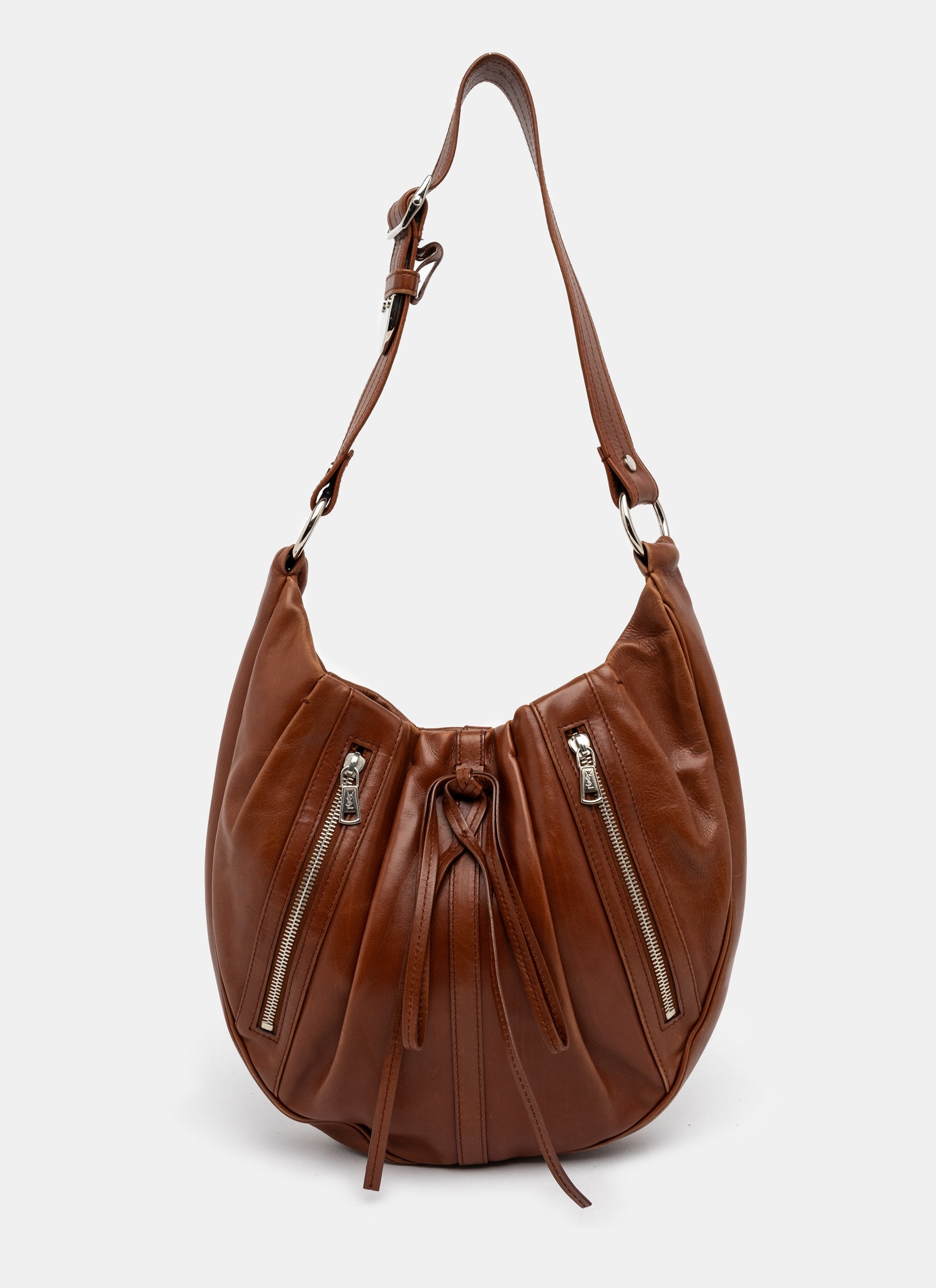 Yves Saint Laurent Rive Gauche  Pleated Hobo Bag - C. 2000s