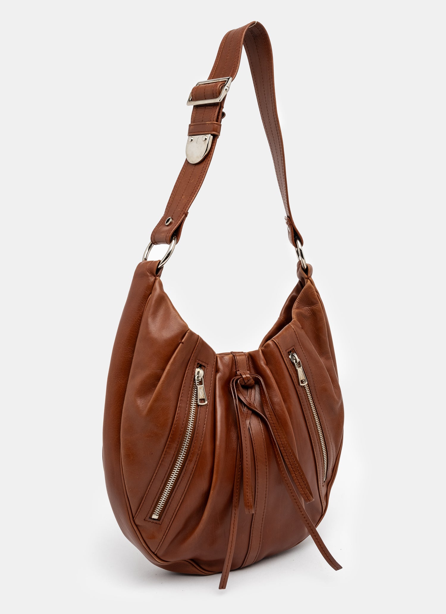 Yves Saint Laurent Rive Gauche  Pleated Hobo Bag - C. 2000s