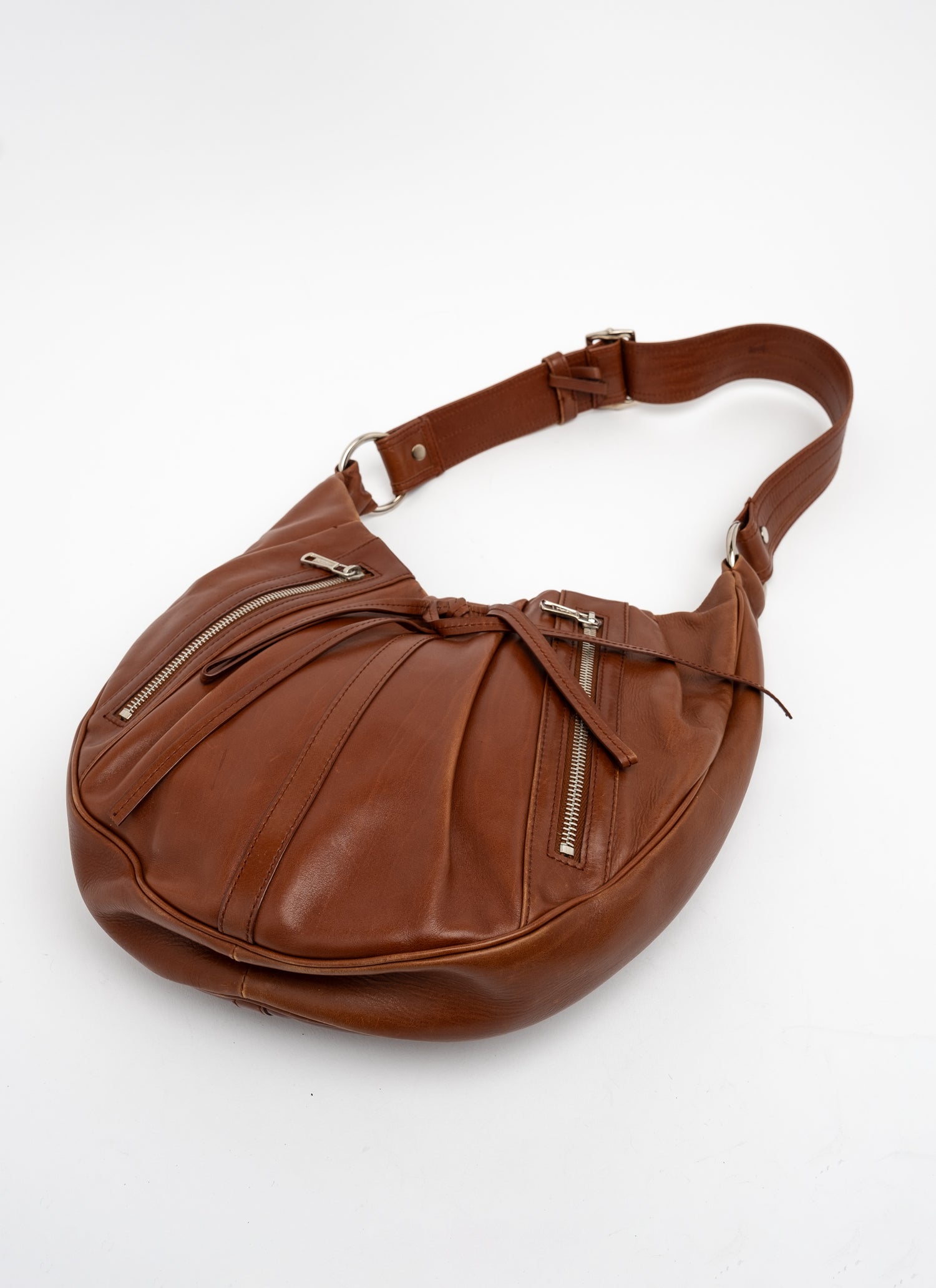 Yves Saint Laurent Rive Gauche  Pleated Hobo Bag - C. 2000s
