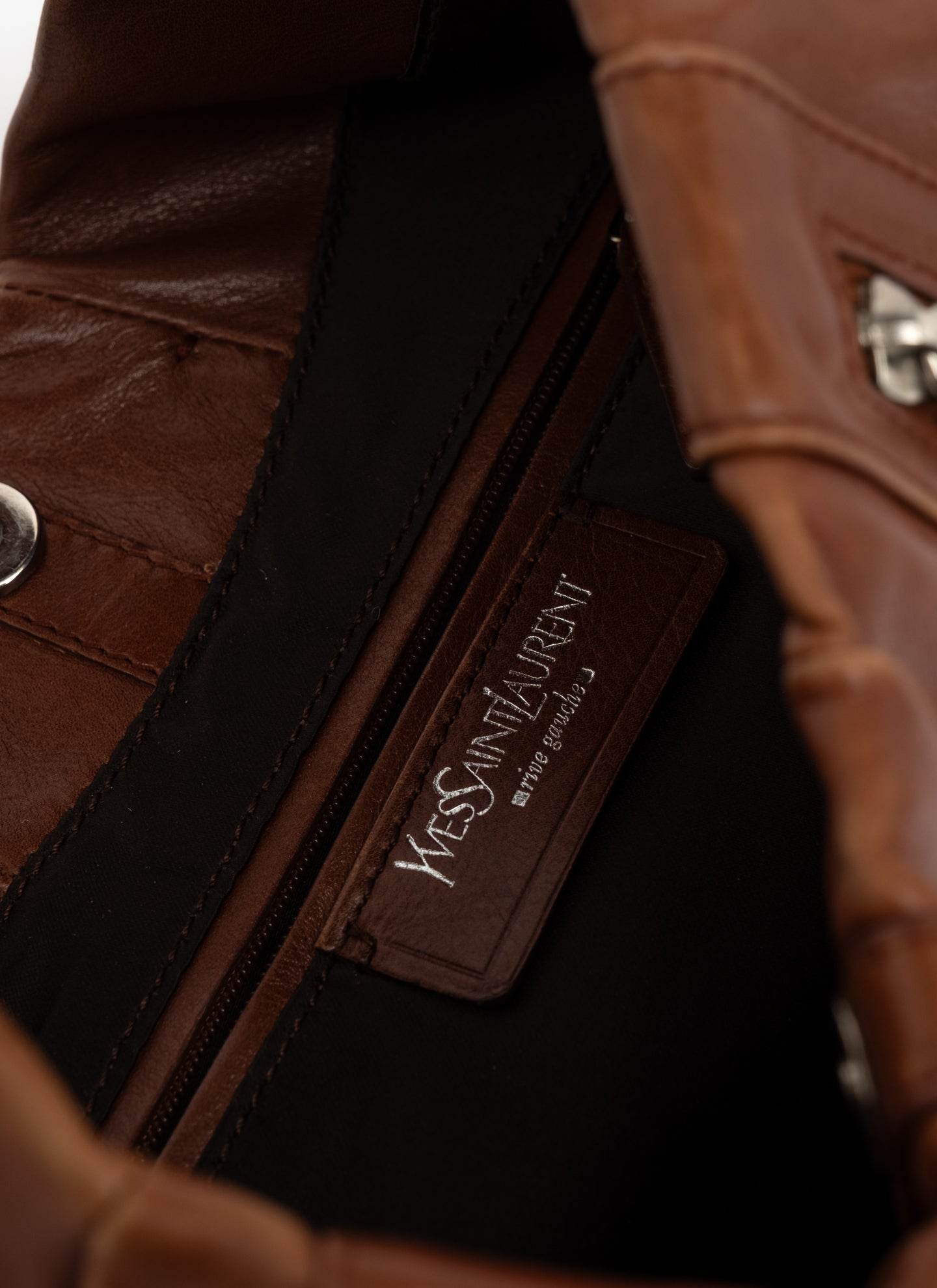 Yves Saint Laurent Rive Gauche  Pleated Hobo Bag - C. 2000s