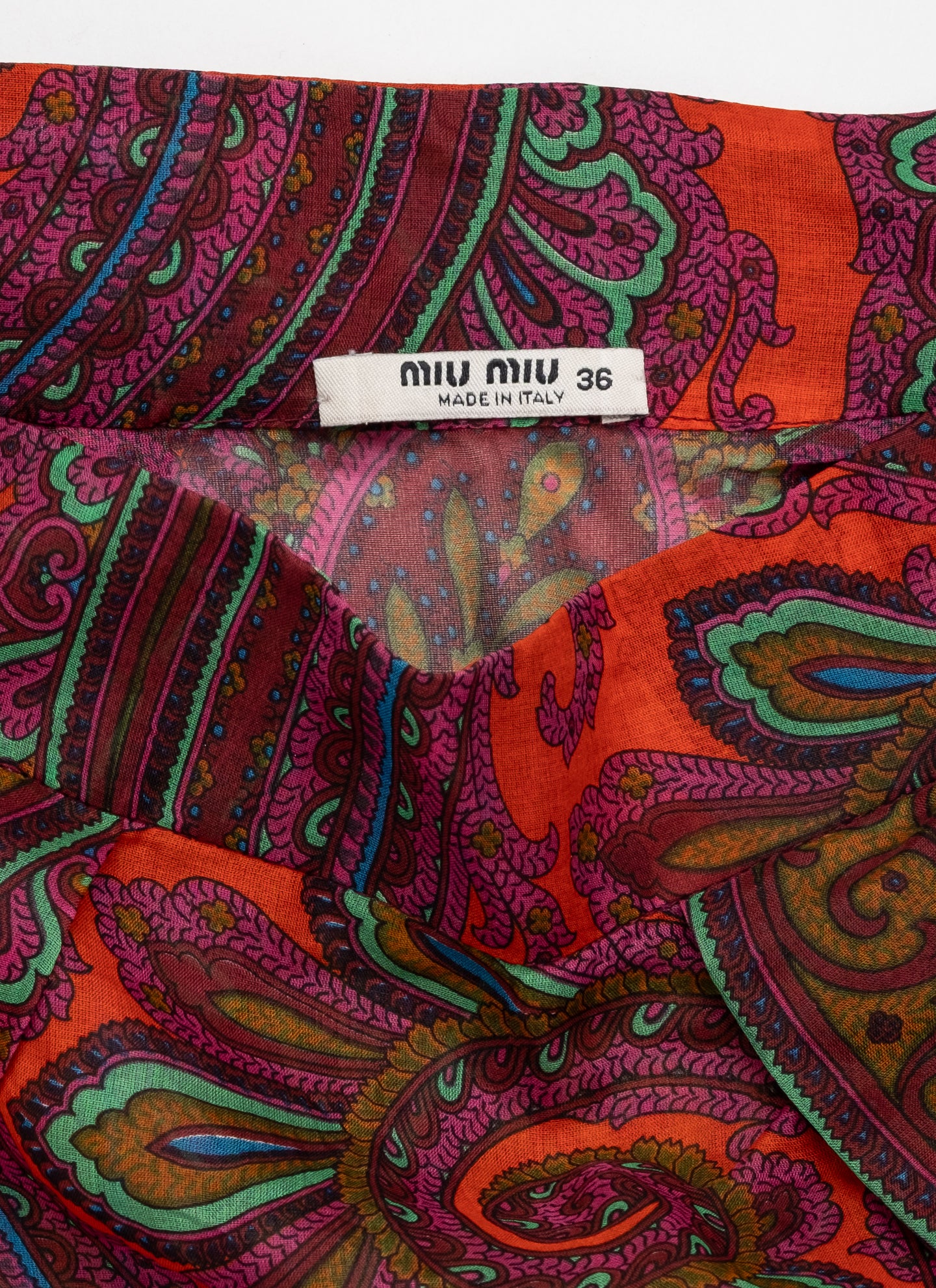 Miu Miu Paisley Silk Skirt - A/W 2005