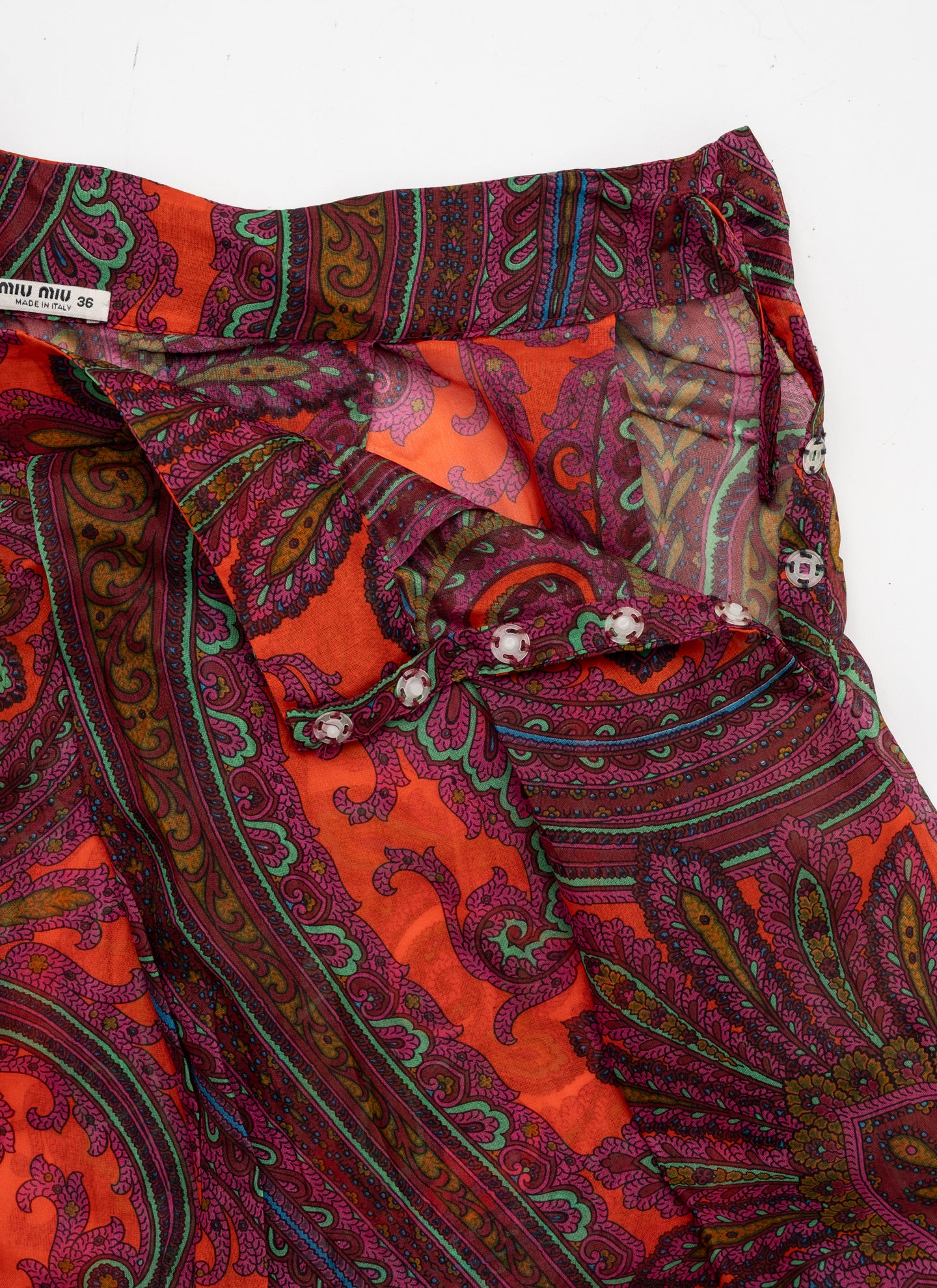 Miu Miu Paisley Silk Skirt - A/W 2005