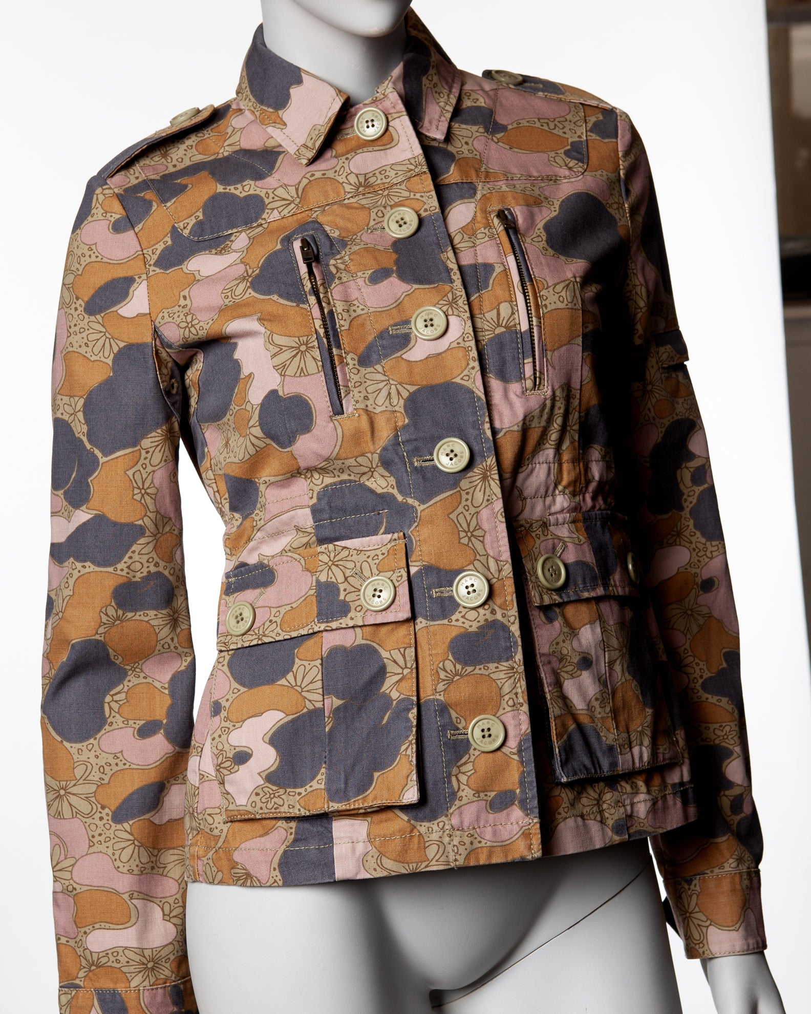 Marc Jacobs Floral Camo Military Jacket - C. S/S 2003 - US 4