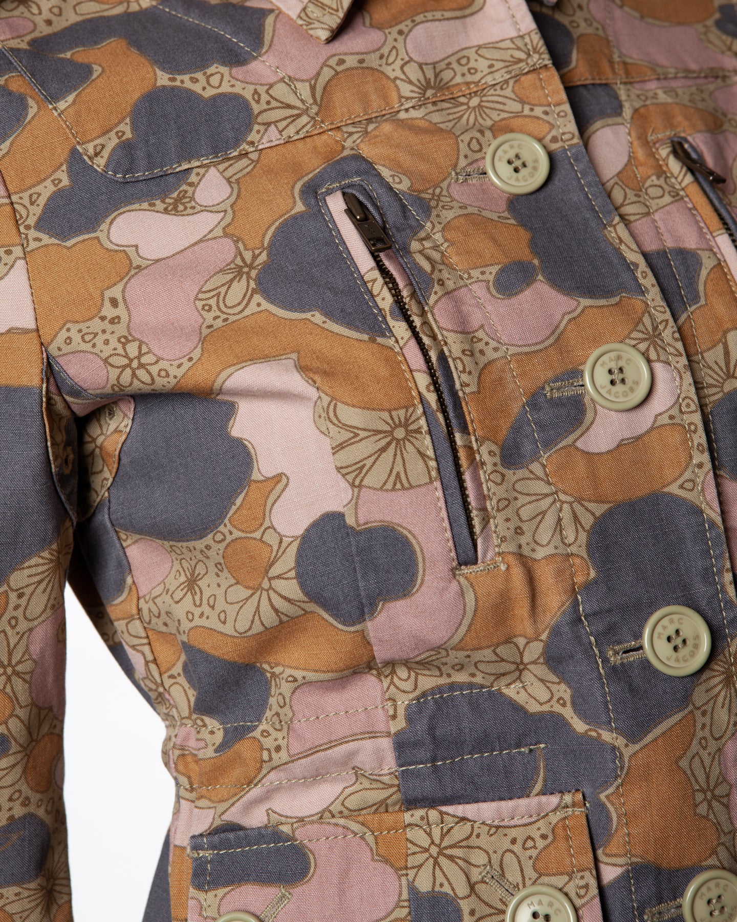 Marc Jacobs Floral Camo Military Jacket - C. S/S 2003 - US 4
