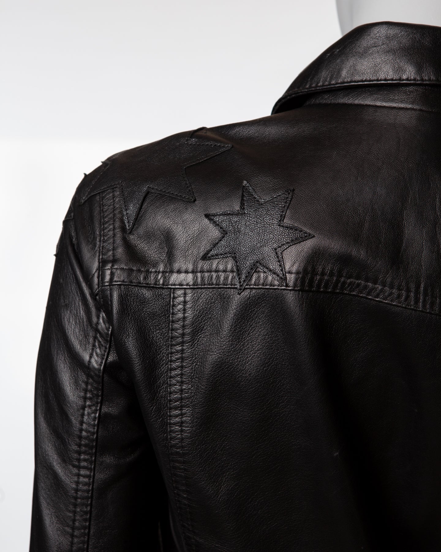 Theory Star Applique Leather Trucker - C. 2000s