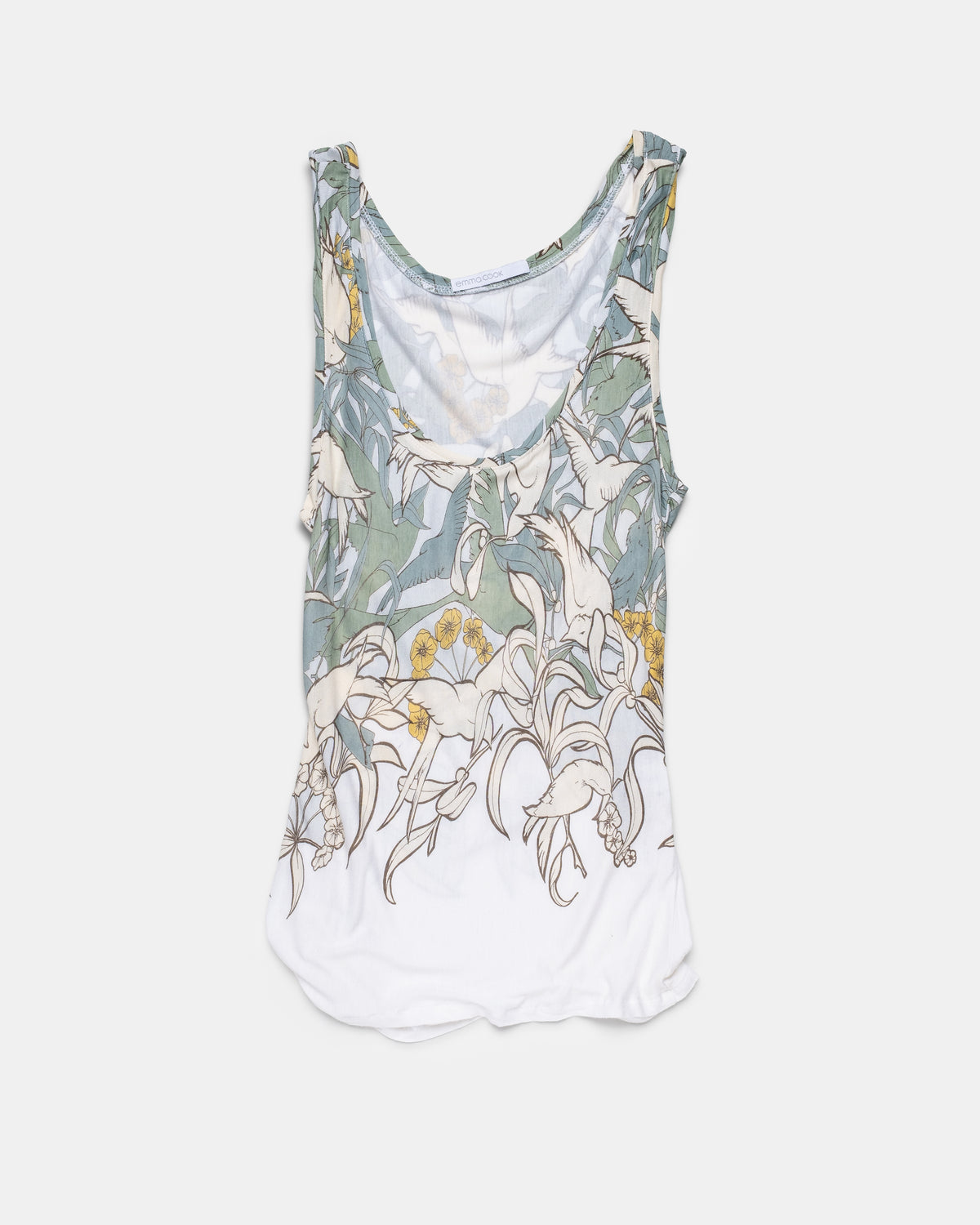 Emma Cook - Floaty Print Tank Top - S/S 2005 - UK 6