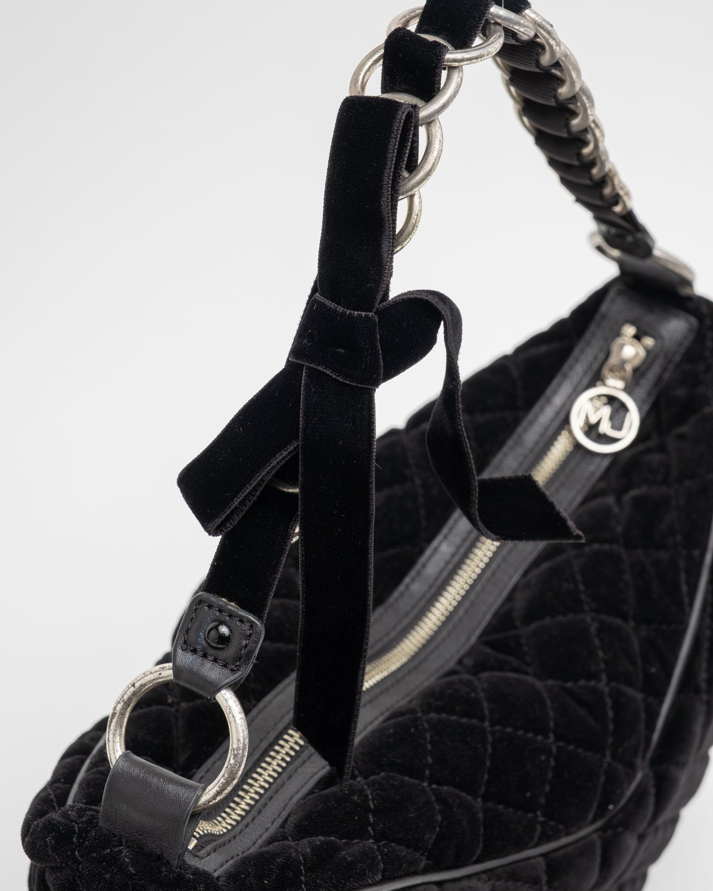 Marc Jacobs Washed Velvet Quilted Shoulder Bag - C. 2000s