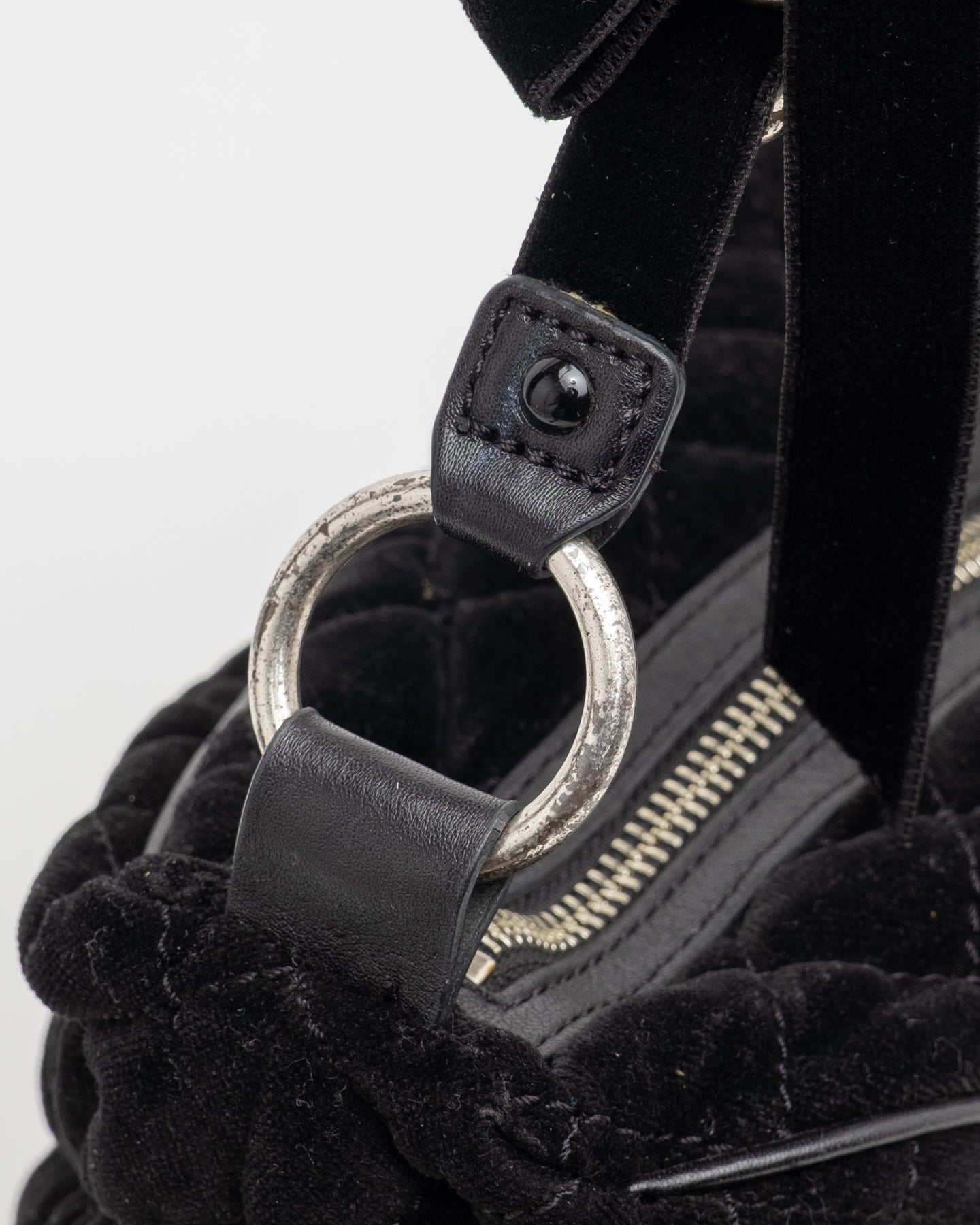 Marc Jacobs Washed Velvet Quilted Shoulder Bag - C. 2000s