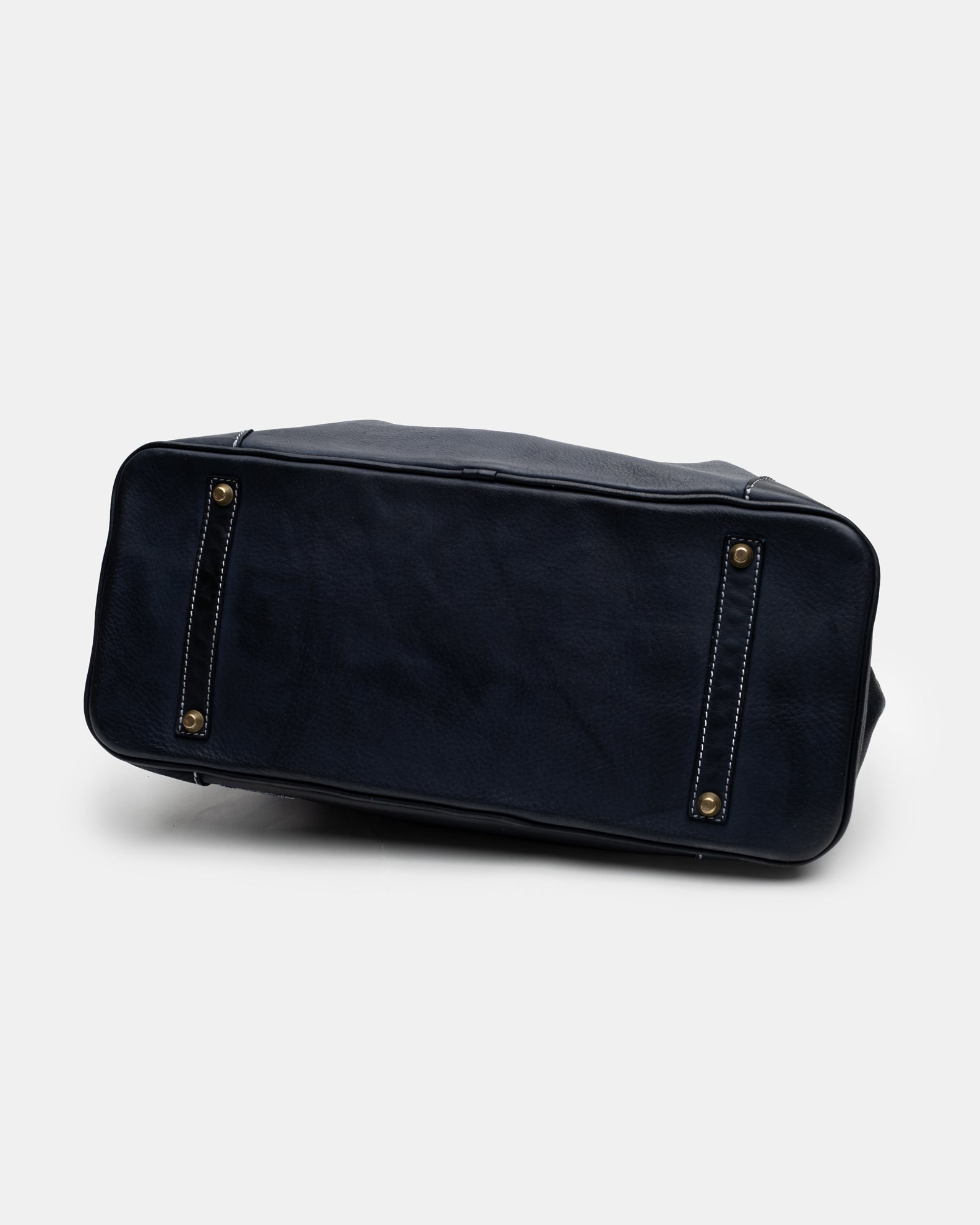 Patched Slouchy Calf Leather Shoulder Bag