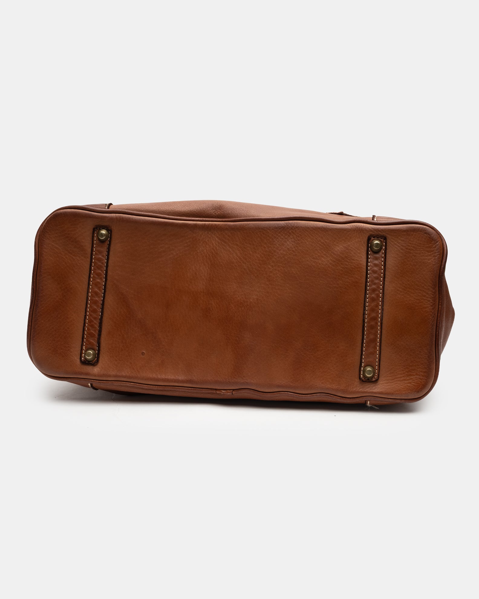 Patched Slouchy Calf Leather Shoulder Bag