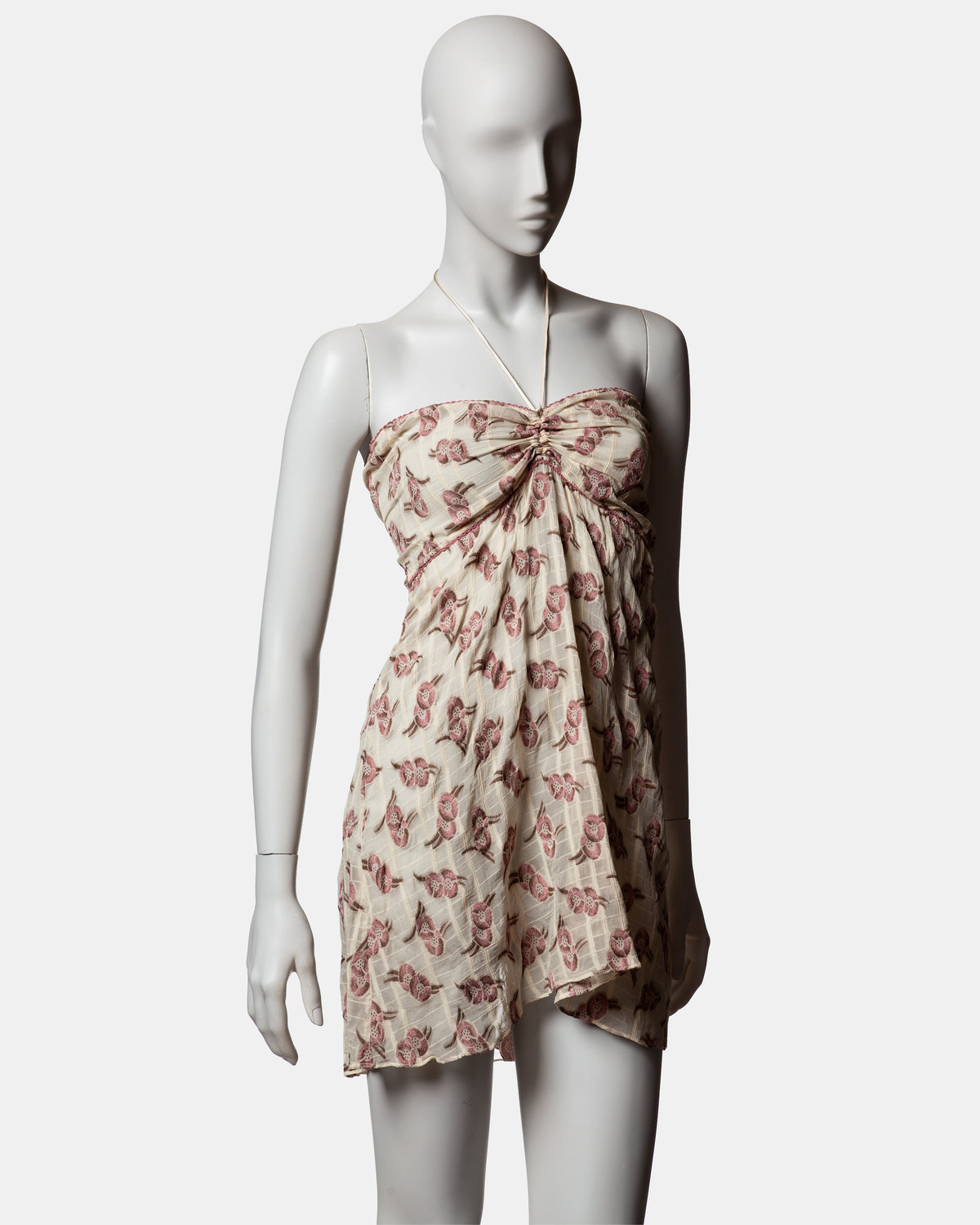 Frostfrench Silk Halter Mini Dress - S/S 2004 - UK 8