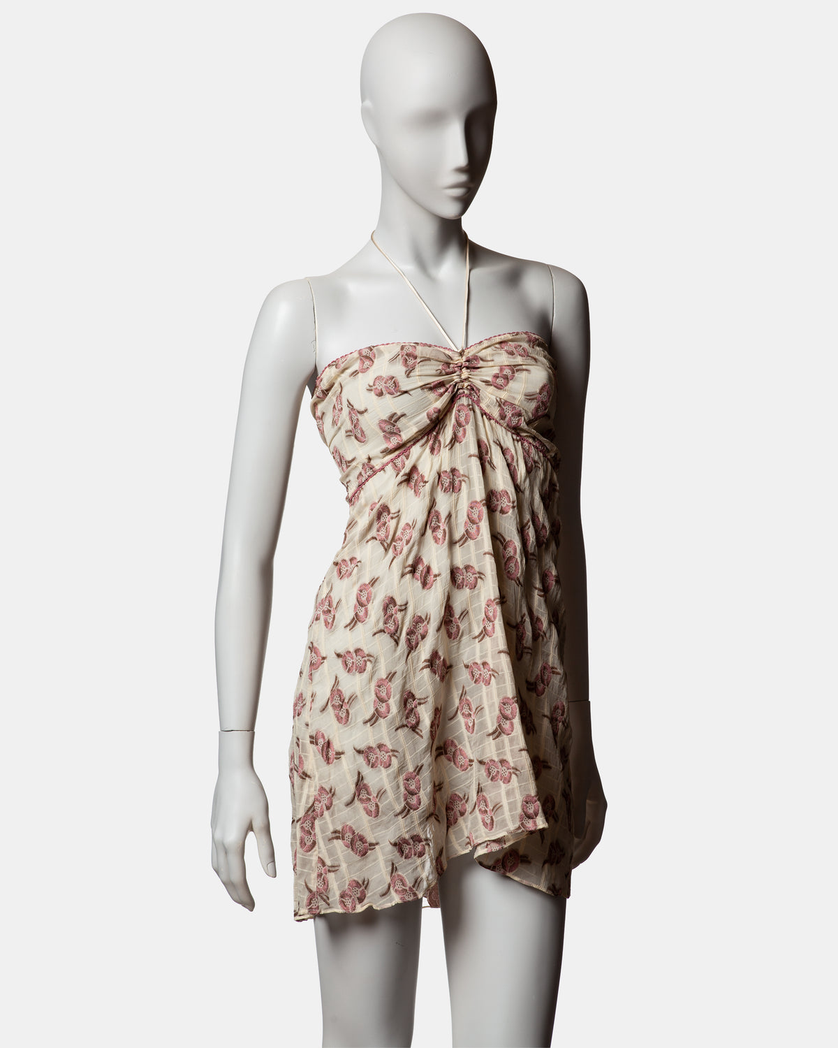 Frostfrench Silk Halter Mini Dress - S/S 2004 - UK 8