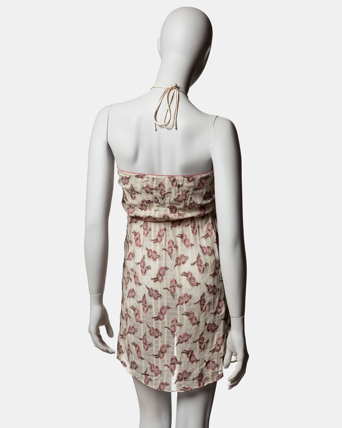 Frostfrench Silk Halter Mini Dress - S/S 2004 - UK 8
