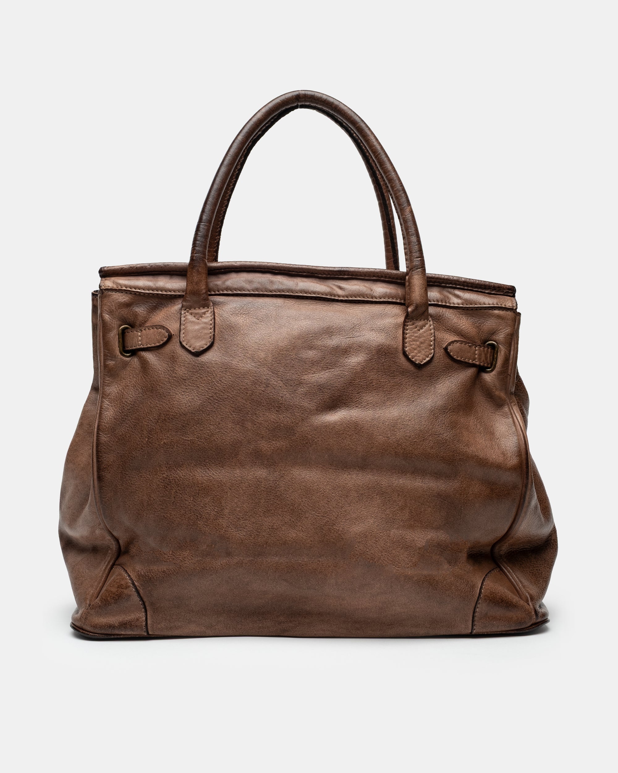 Artisanal Patched Washed Calf Shoulder Bag