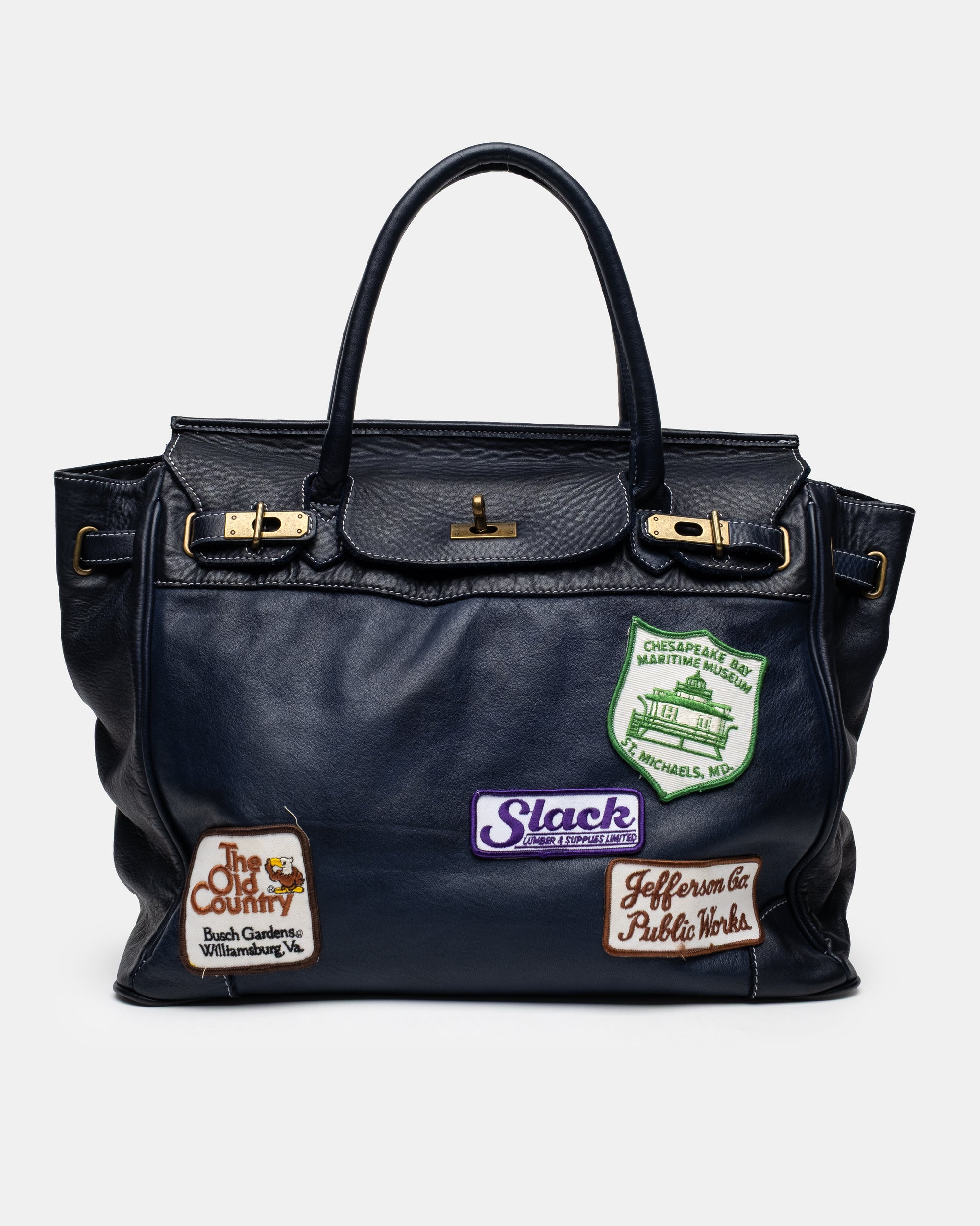 Artisanal Patched Washed Calf Shoulder Bag