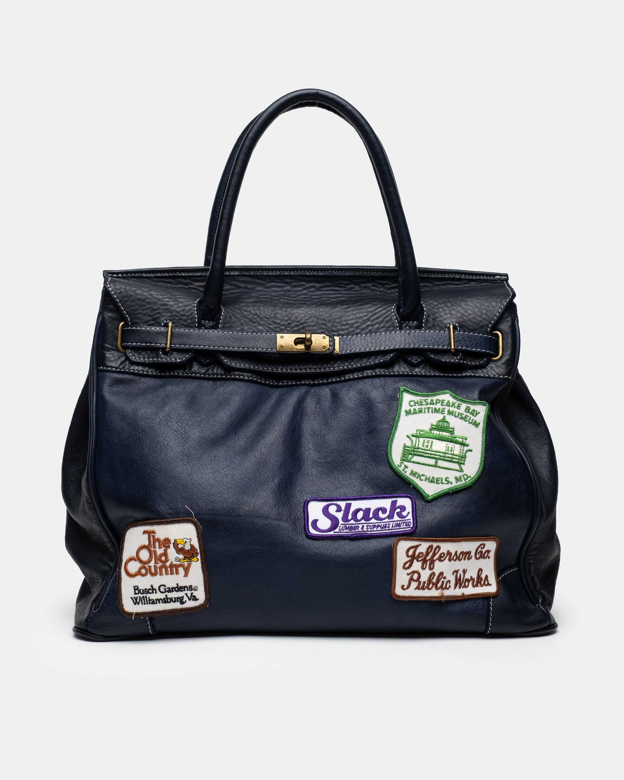 Artisanal Patched Washed Calf Shoulder Bag