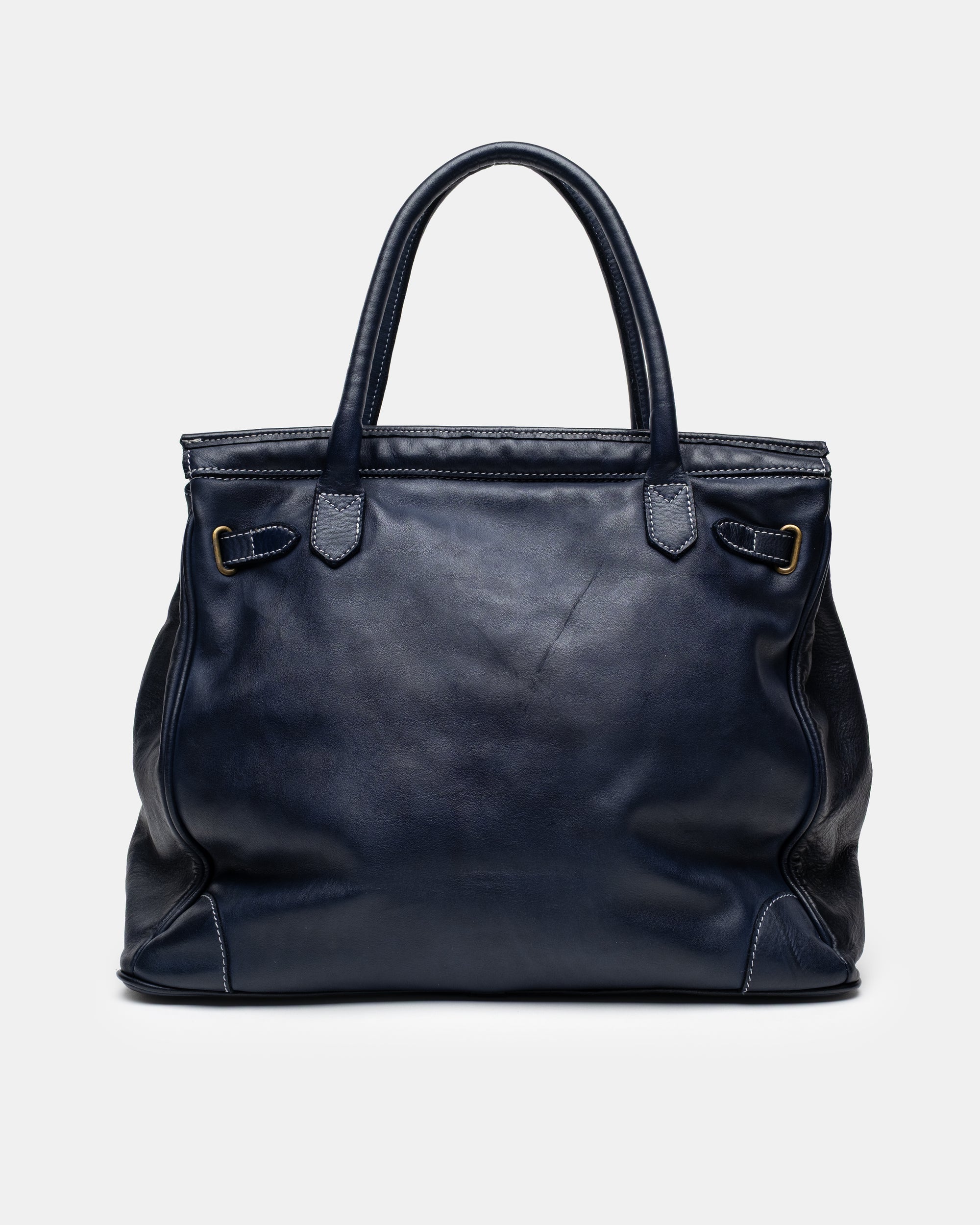 Artisanal Patched Washed Calf Shoulder Bag