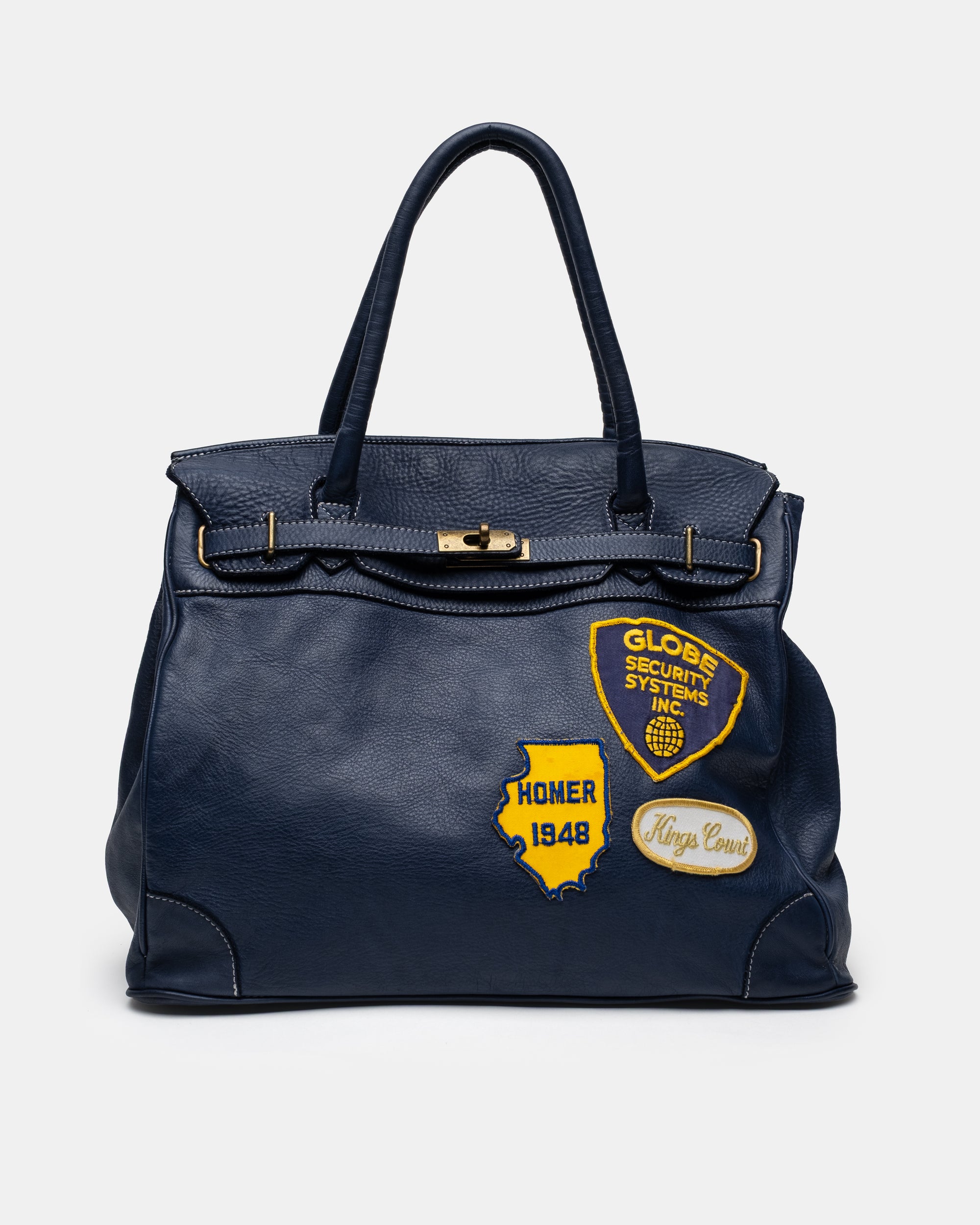 Artisanal Patched Washed Calf Shoulder Bag