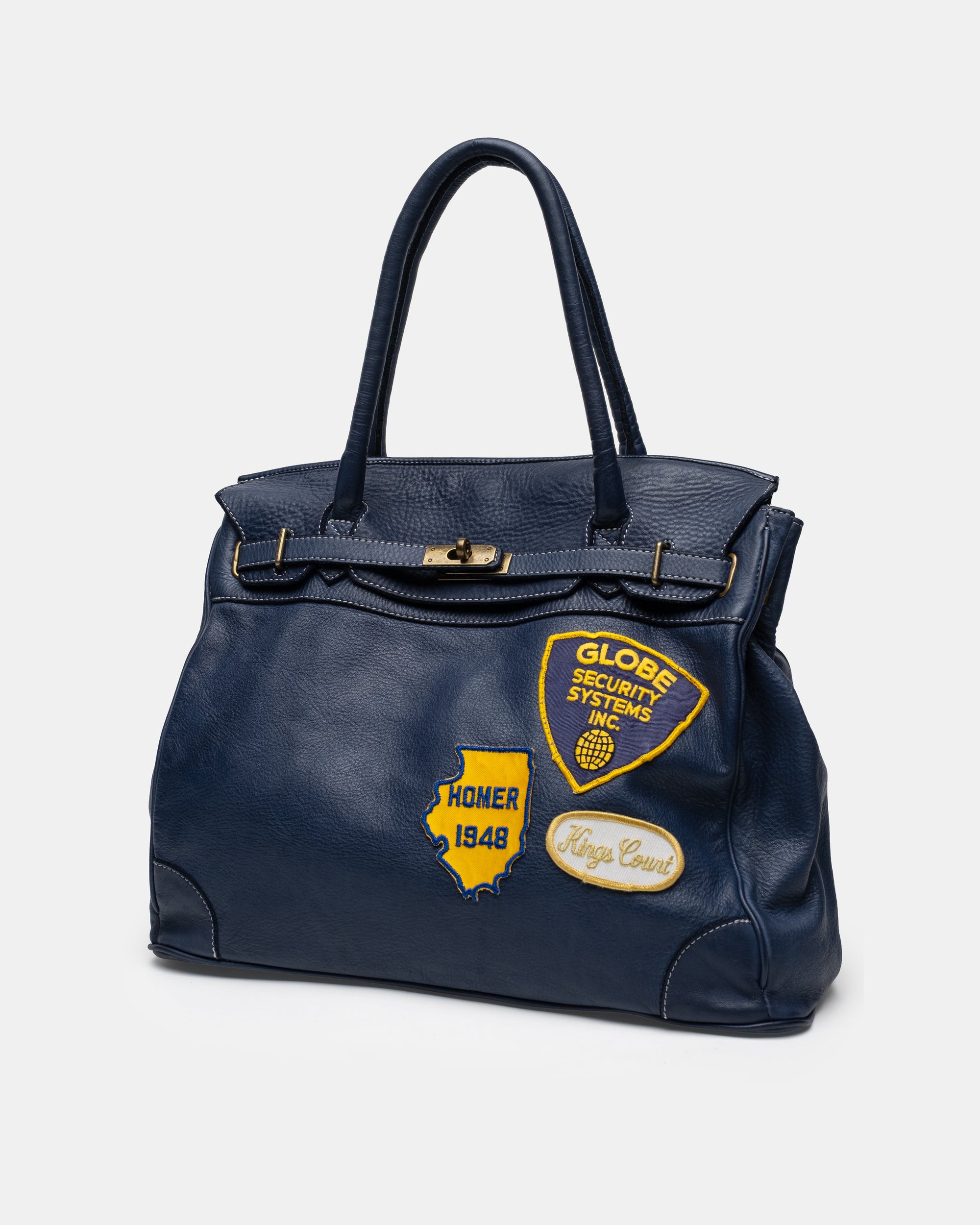 Artisanal Patched Washed Calf Shoulder Bag