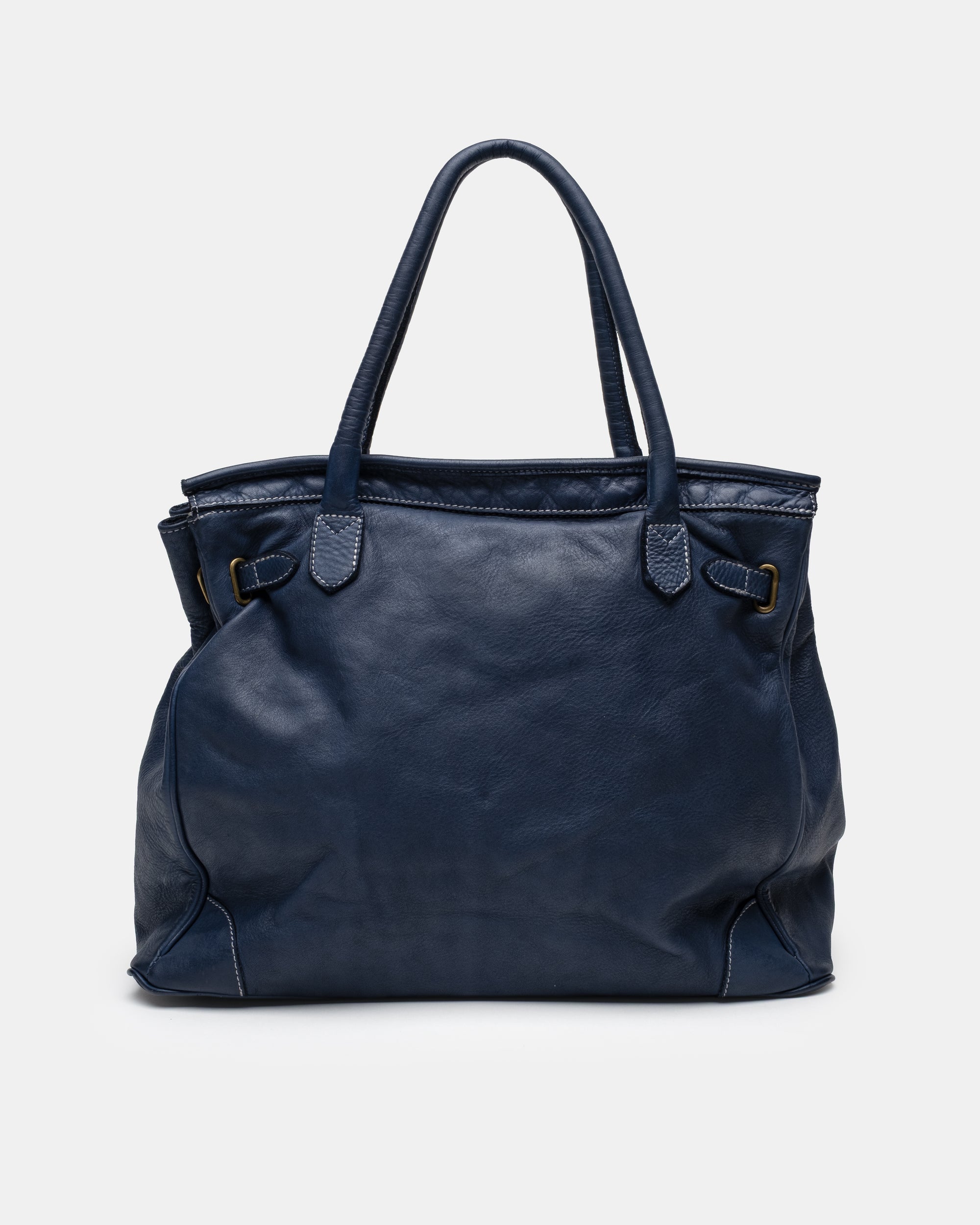 Artisanal Patched Washed Calf Shoulder Bag