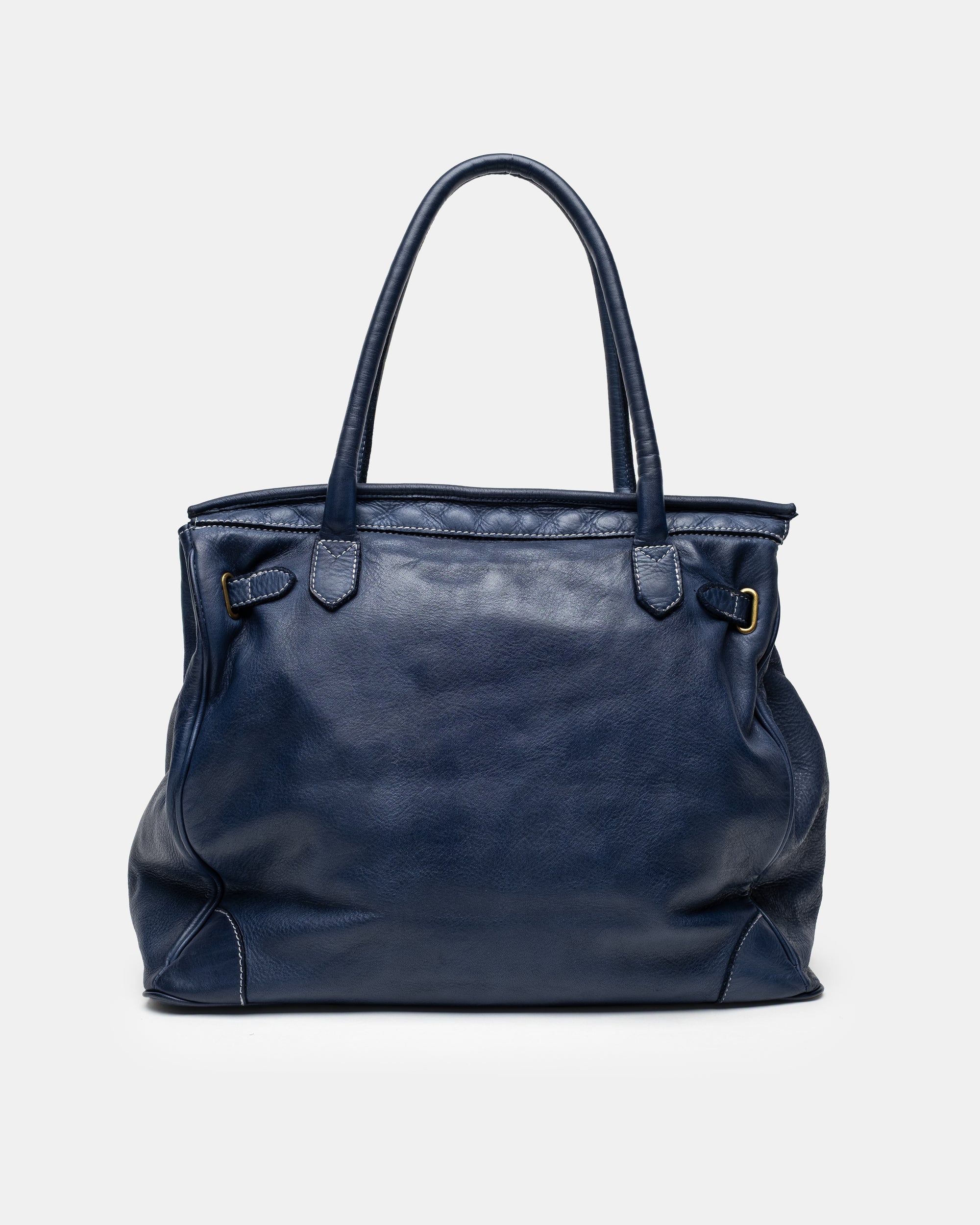 Artisanal Patched Washed Calf Shoulder Bag