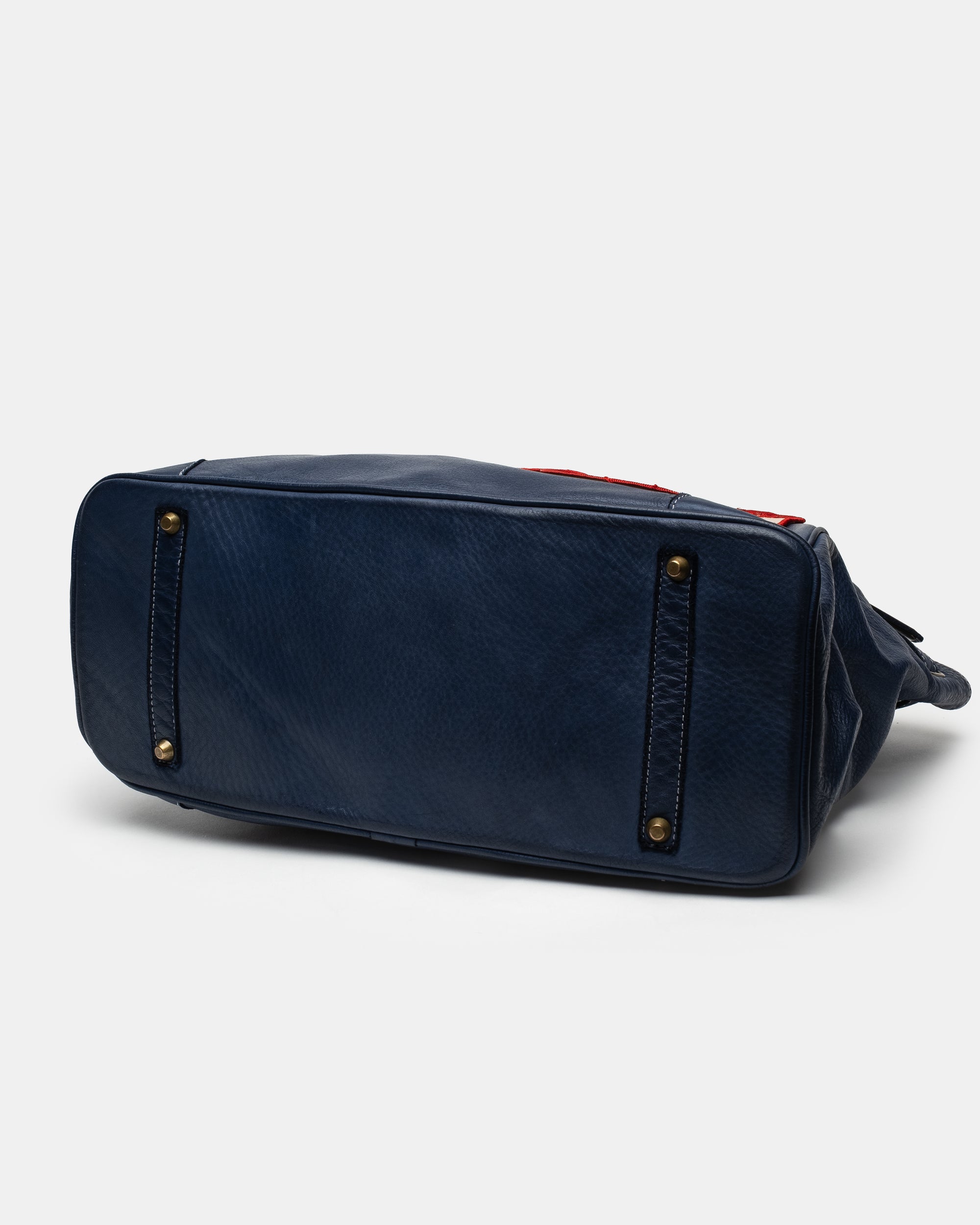Artisanal Patched Washed Calf Shoulder Bag