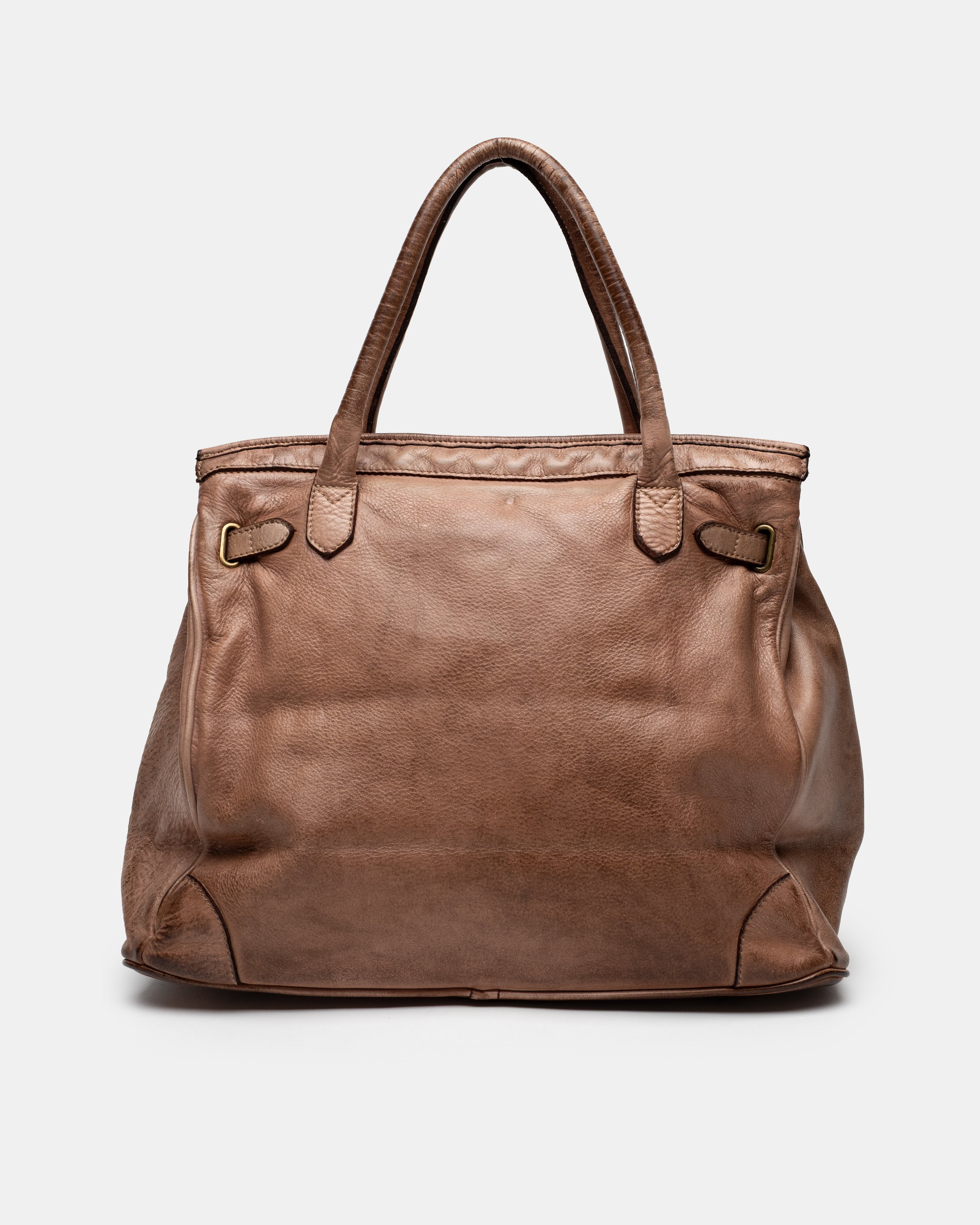 Artisanal Patched Washed Calf Shoulder Bag