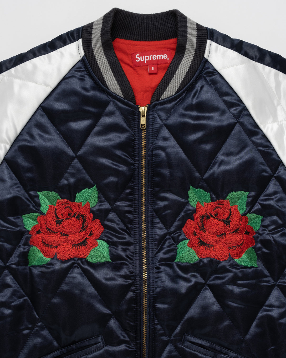 Supreme - Quilted Satin Bomber - A/W 2013 - S