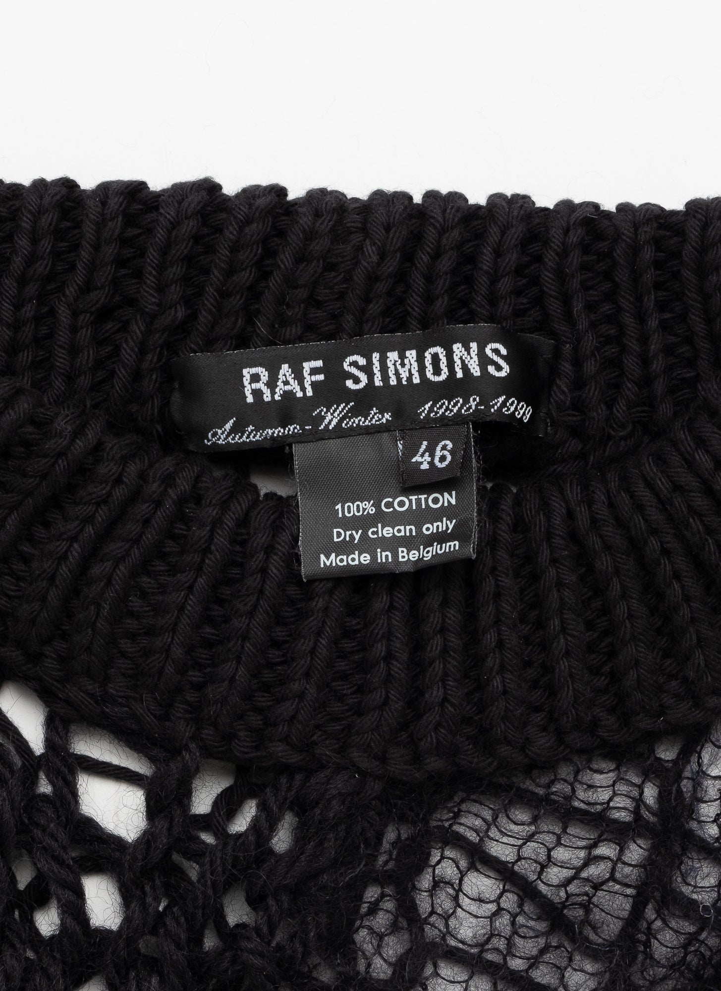 Raf Simons Radioactivity Web Knit Sweater - A/W 1998
