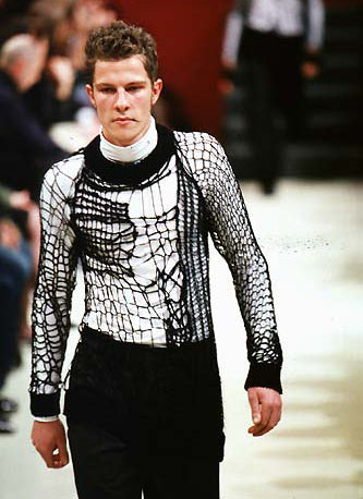 Raf Simons Radioactivity Web Knit Sweater - A/W 1998