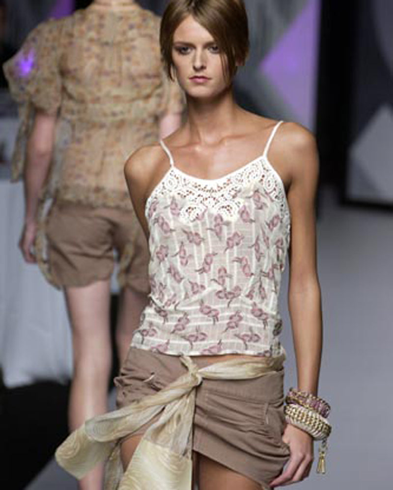 Frostfrench Silk Halter Mini Dress - S/S 2004 - UK 8